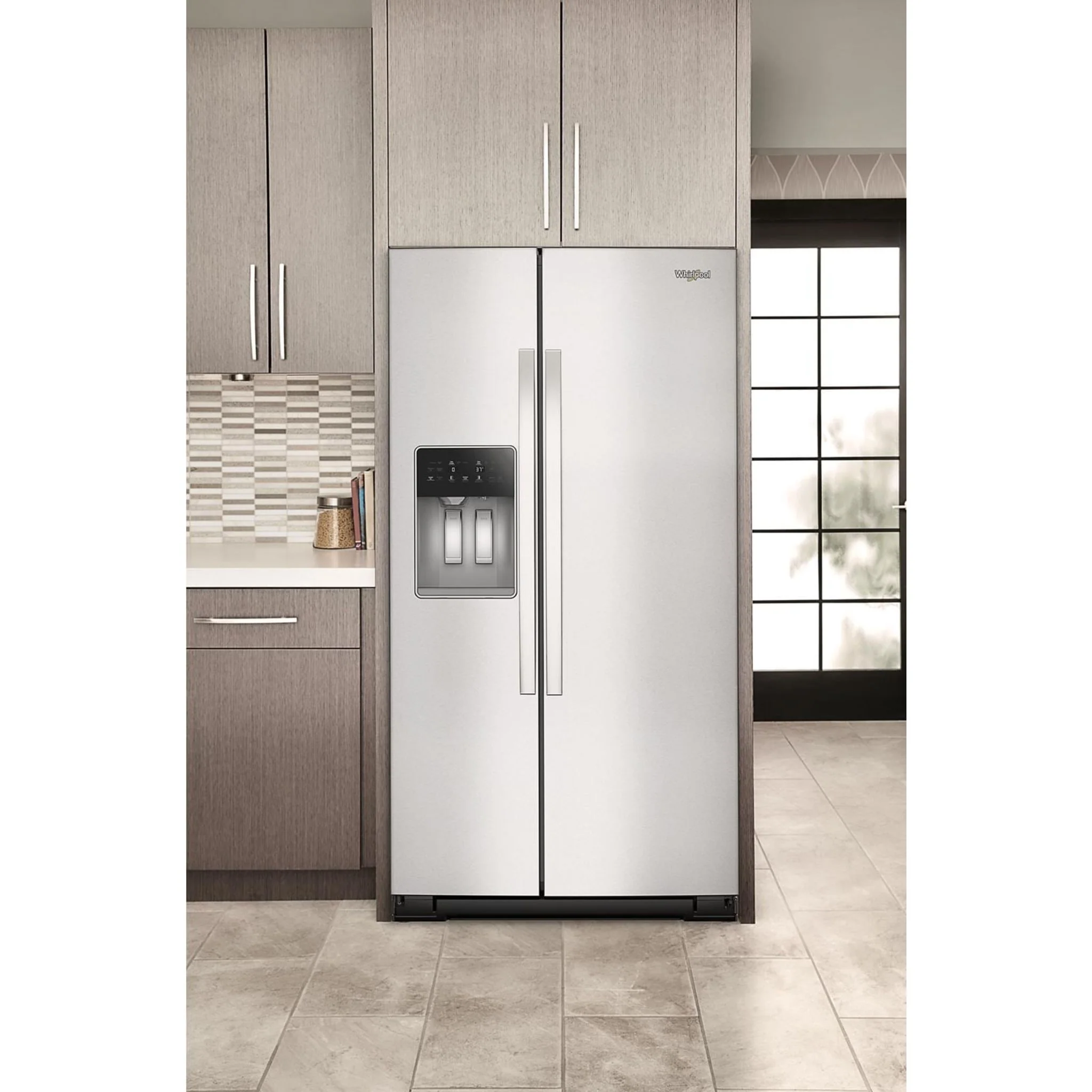 Whirlpool 36-inch Counter Depth Side-by-Side Refrigerator with Prep &amp; Store Bins -Fingerprint Resistant Stainless Steel (WRSC6536RZ) - Image 18