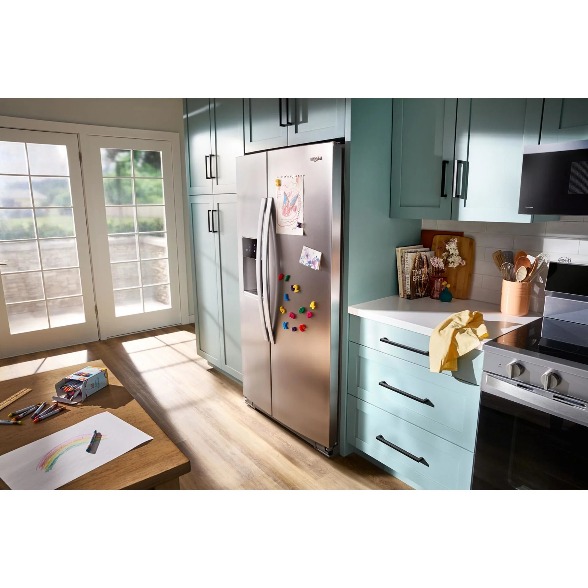 Whirlpool 36-inch Counter Depth Side-by-Side Refrigerator with Prep &amp; Store Bins -Fingerprint Resistant Stainless Steel (WRSC6536RZ) - Image 25