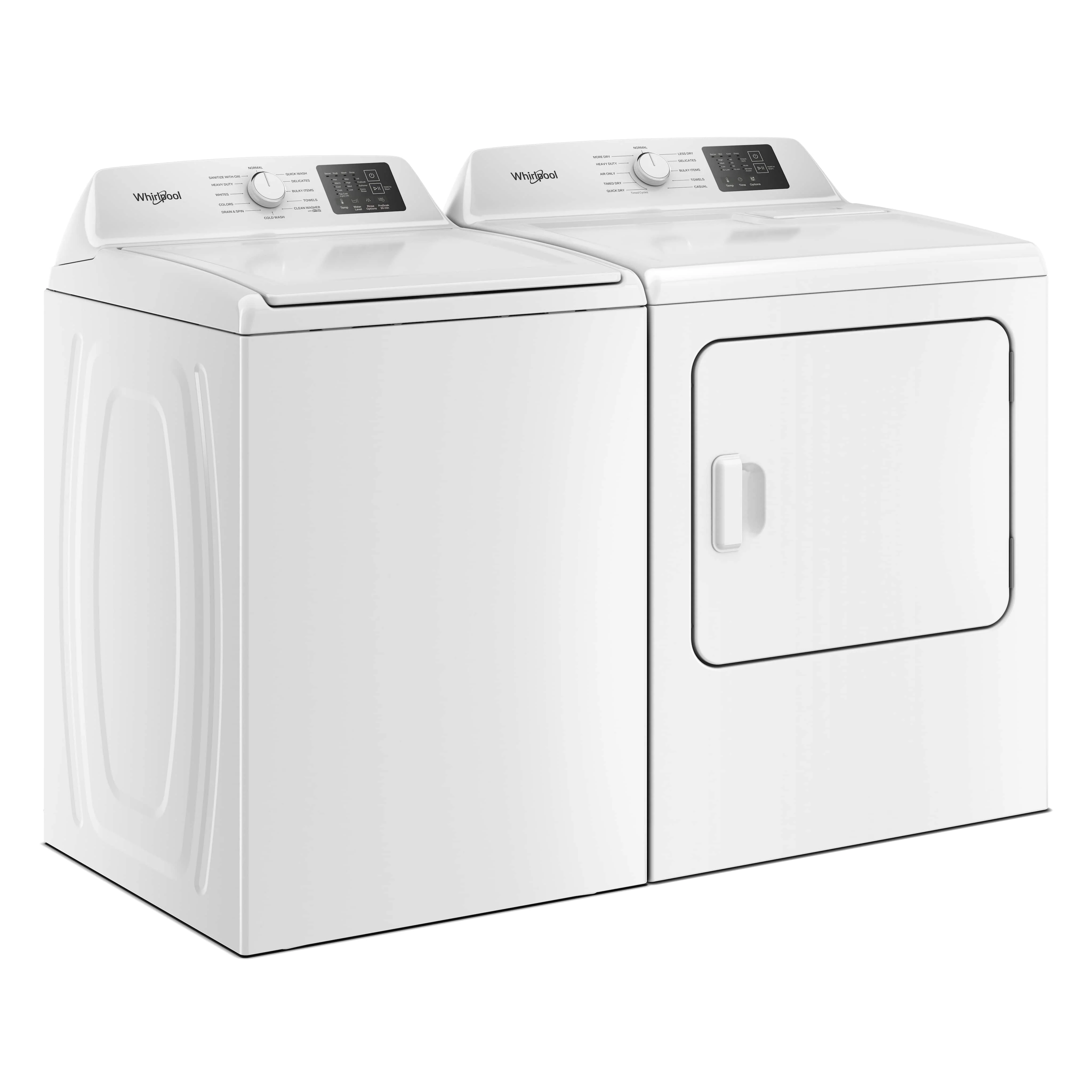 Whirlpool Top Load Pair (WTW4107SW-YWED4105SW) - White - Image 2