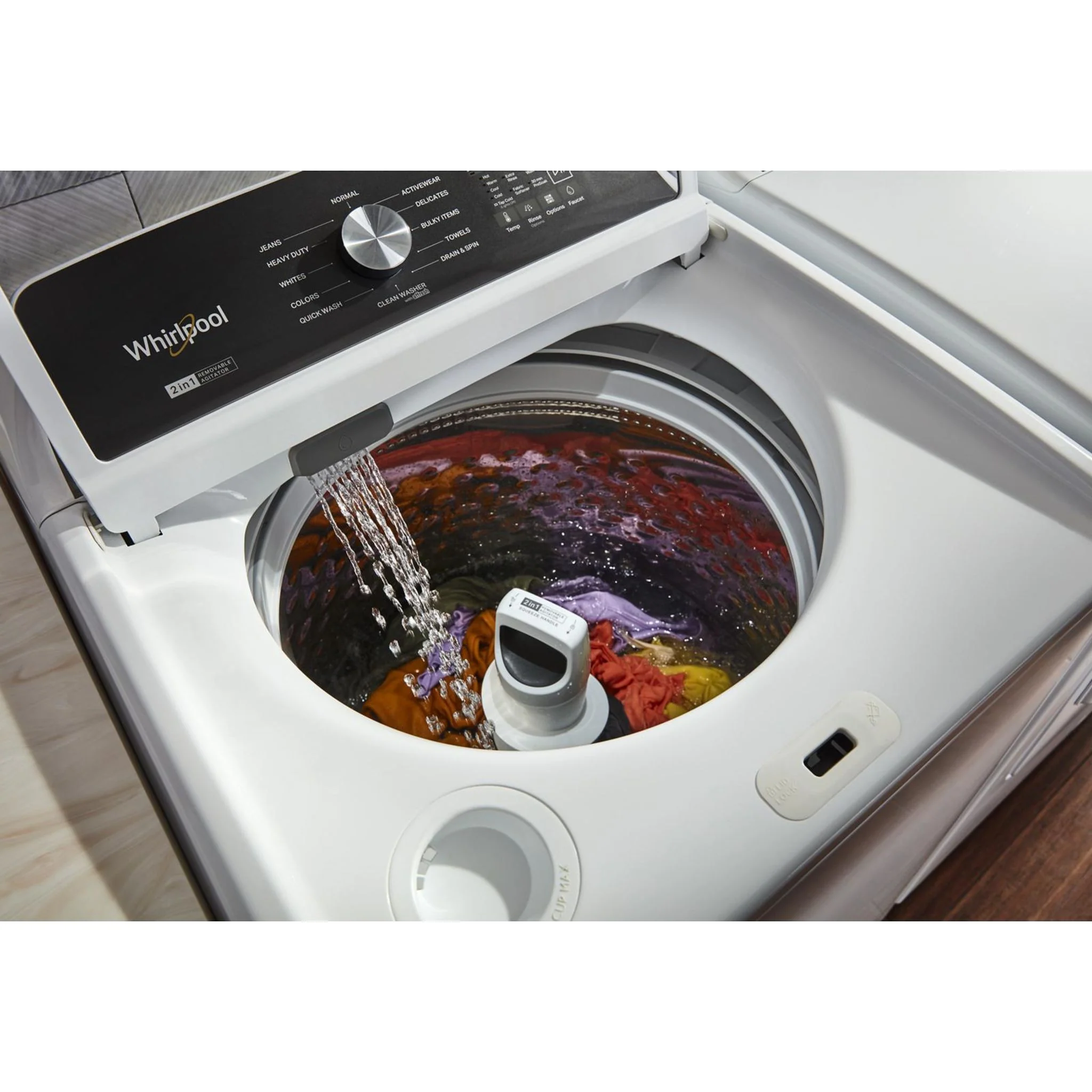 Whirlpool 5.4 - 5.5 Cu. Ft. Capacity Top Load Washer with Removable Agitator -White (WTW5057LW) - Image 13