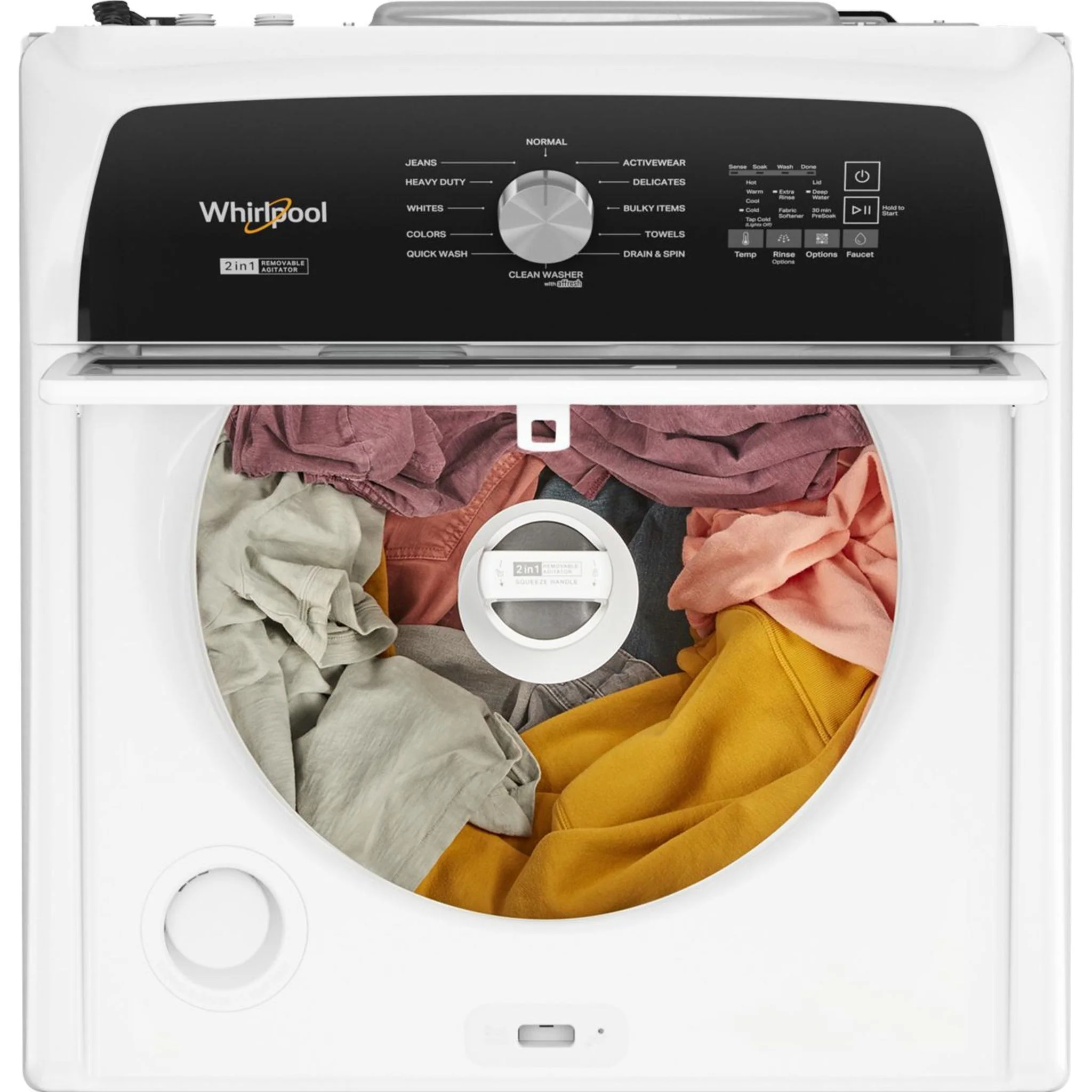 Whirlpool 5.4 - 5.5 Cu. Ft. Capacity Top Load Washer with Removable Agitator -White (WTW5057LW) - Image 18