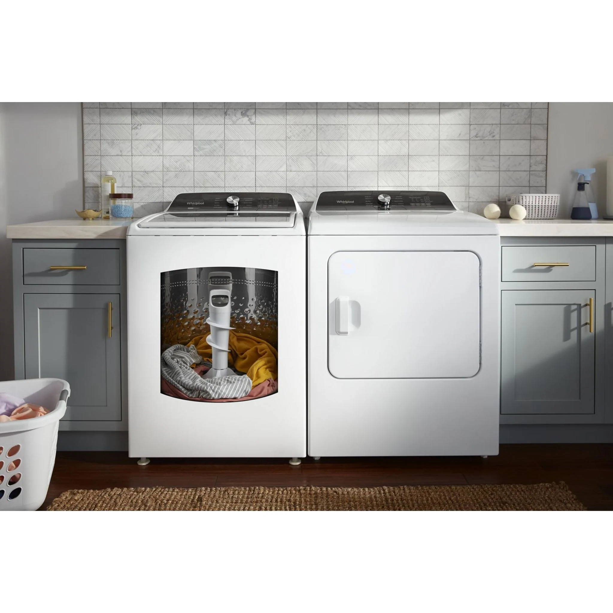 Whirlpool 5.4 - 5.5 Cu. Ft. Capacity Top Load Washer with Removable Agitator -White (WTW5057LW) - Image 19