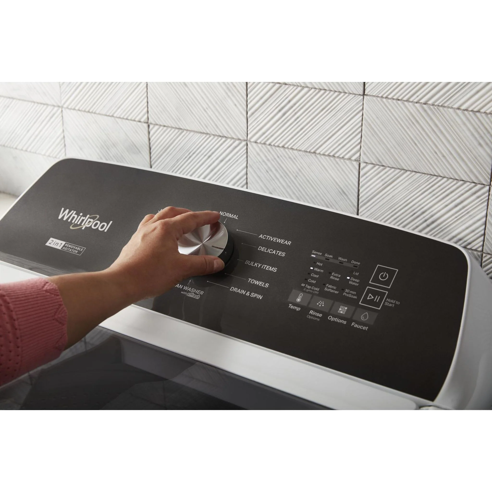 Whirlpool 5.4 - 5.5 Cu. Ft. Capacity Top Load Washer with Removable Agitator -White (WTW5057LW) - Image 38