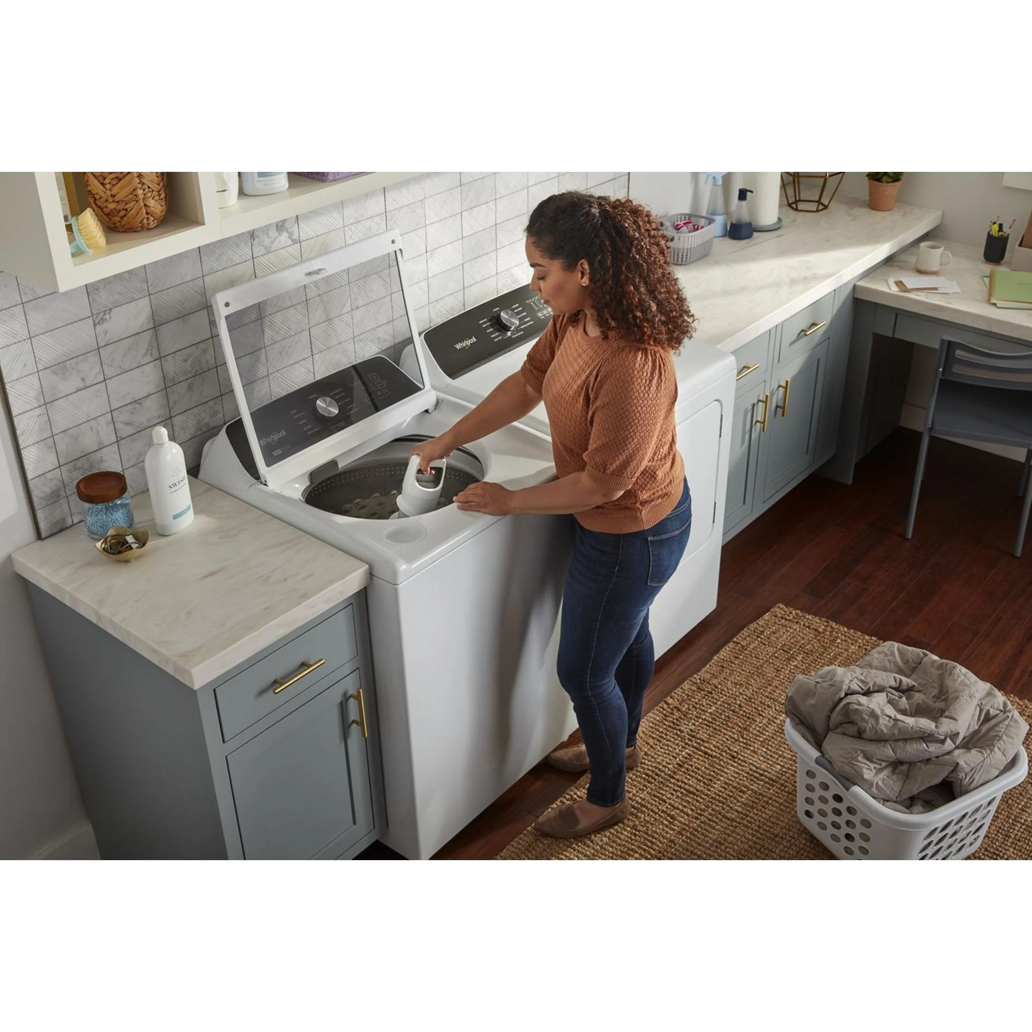 Whirlpool 5.4 - 5.5 Cu. Ft. Capacity Top Load Washer with Removable Agitator -White (WTW5057LW) - Image 46