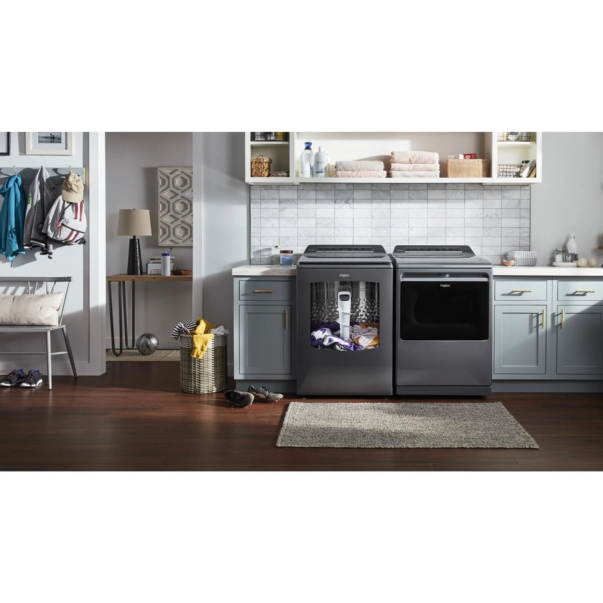 Whirlpool 6.0 - 6.1 cu. ft.(IEC) Top Load Washer with 2 in 1 Removable Agitator -Chrome Shadow (WTW8127LC) - Image 16