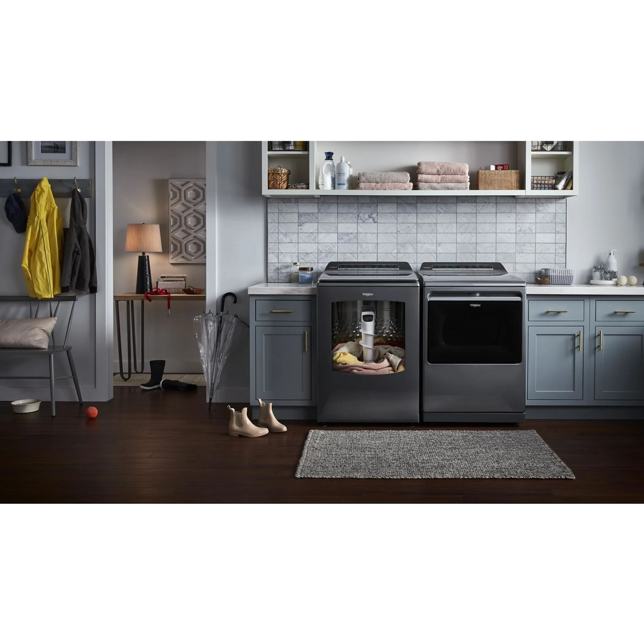 Whirlpool 6.0 - 6.1 cu. ft.(IEC) Top Load Washer with 2 in 1 Removable Agitator -Chrome Shadow (WTW8127LC) - Image 24