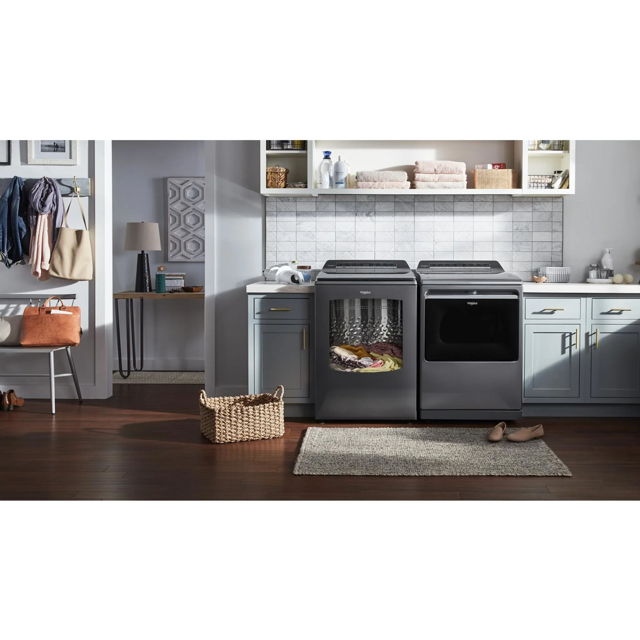 Whirlpool 6.0 - 6.1 cu. ft.(IEC) Top Load Washer with 2 in 1 Removable Agitator -Chrome Shadow (WTW8127LC) - Image 30