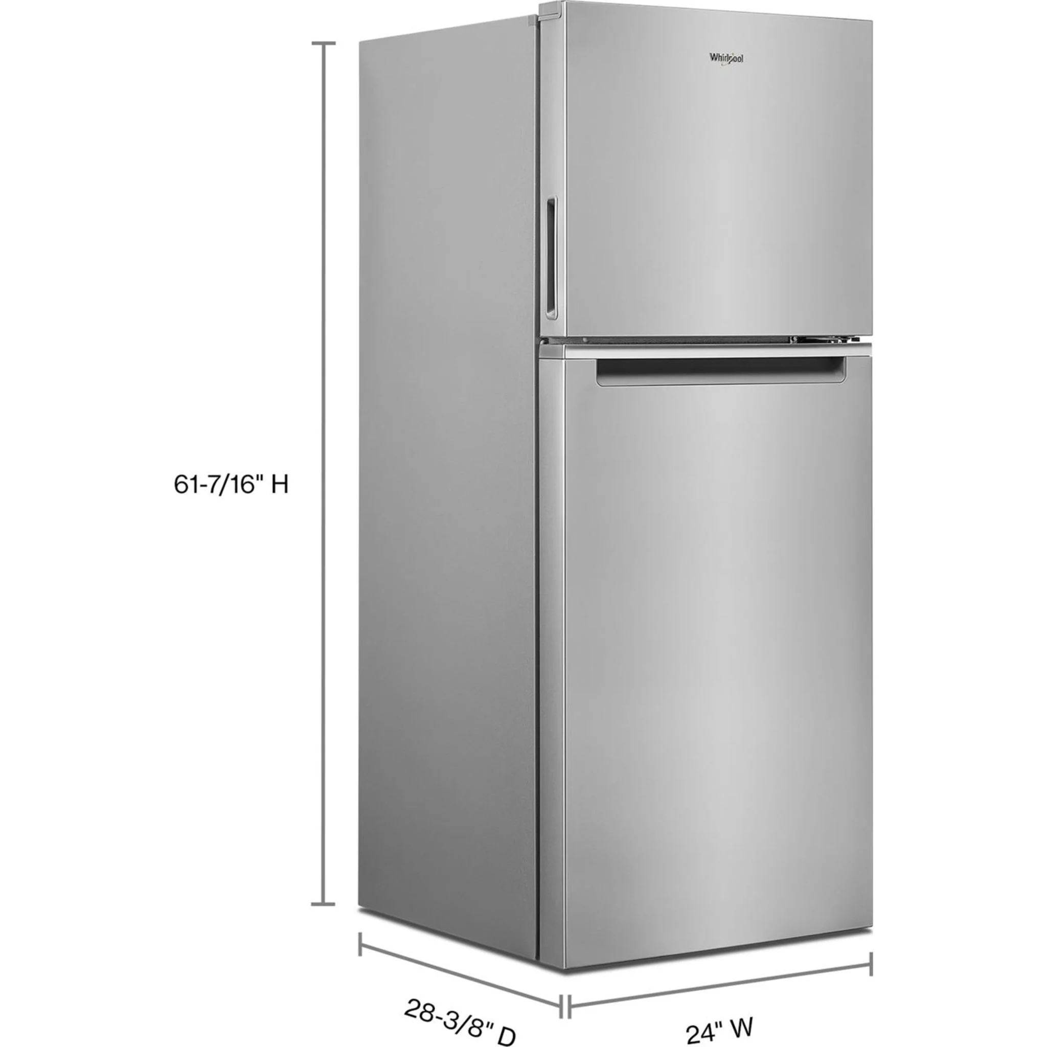 Whirlpool 24-inch Wide Small Space Top-Freezer Refrigerator - 11.6 cu. ft. -Fingerprint Resistant Stainless (WRT112CZJZ) - Image 28
