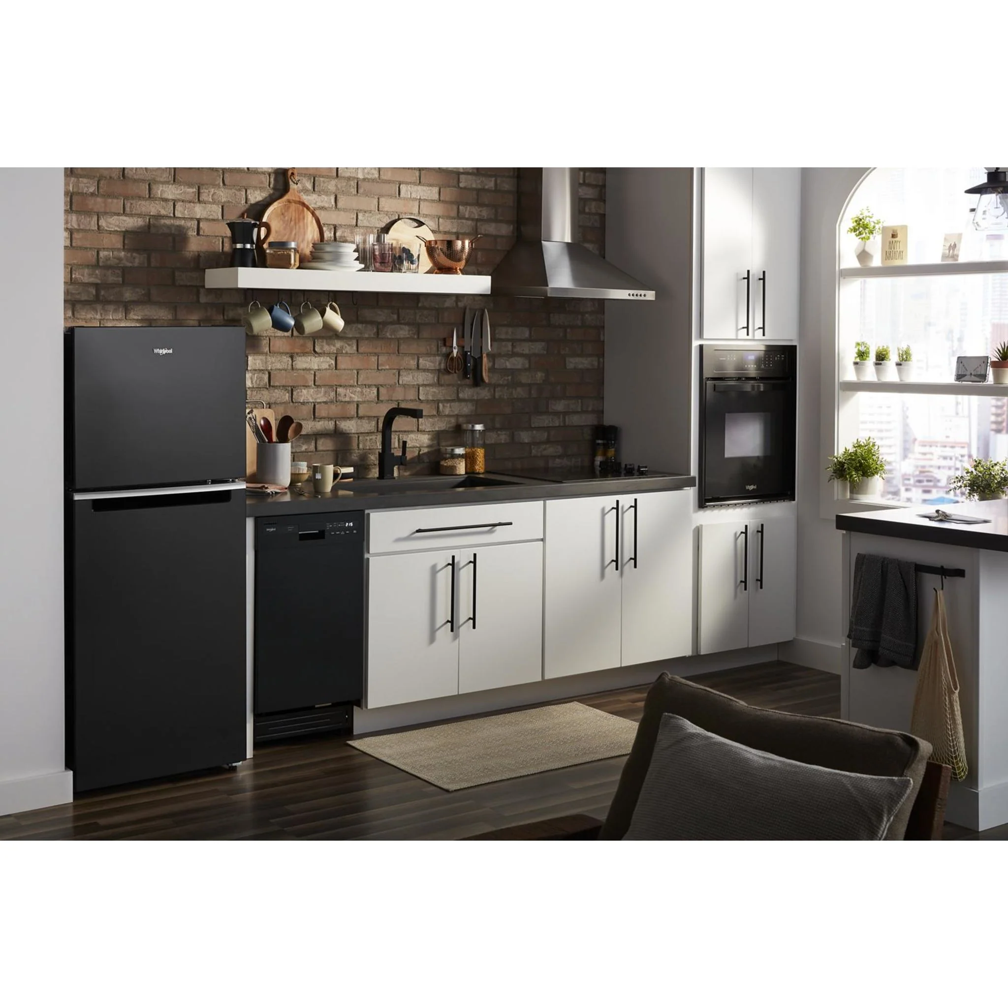Whirlpool 24-inch Wide Small Space Top-Freezer Refrigerator - 11.6 cu. ft. -Black (WRT312CZJB) - Image 10