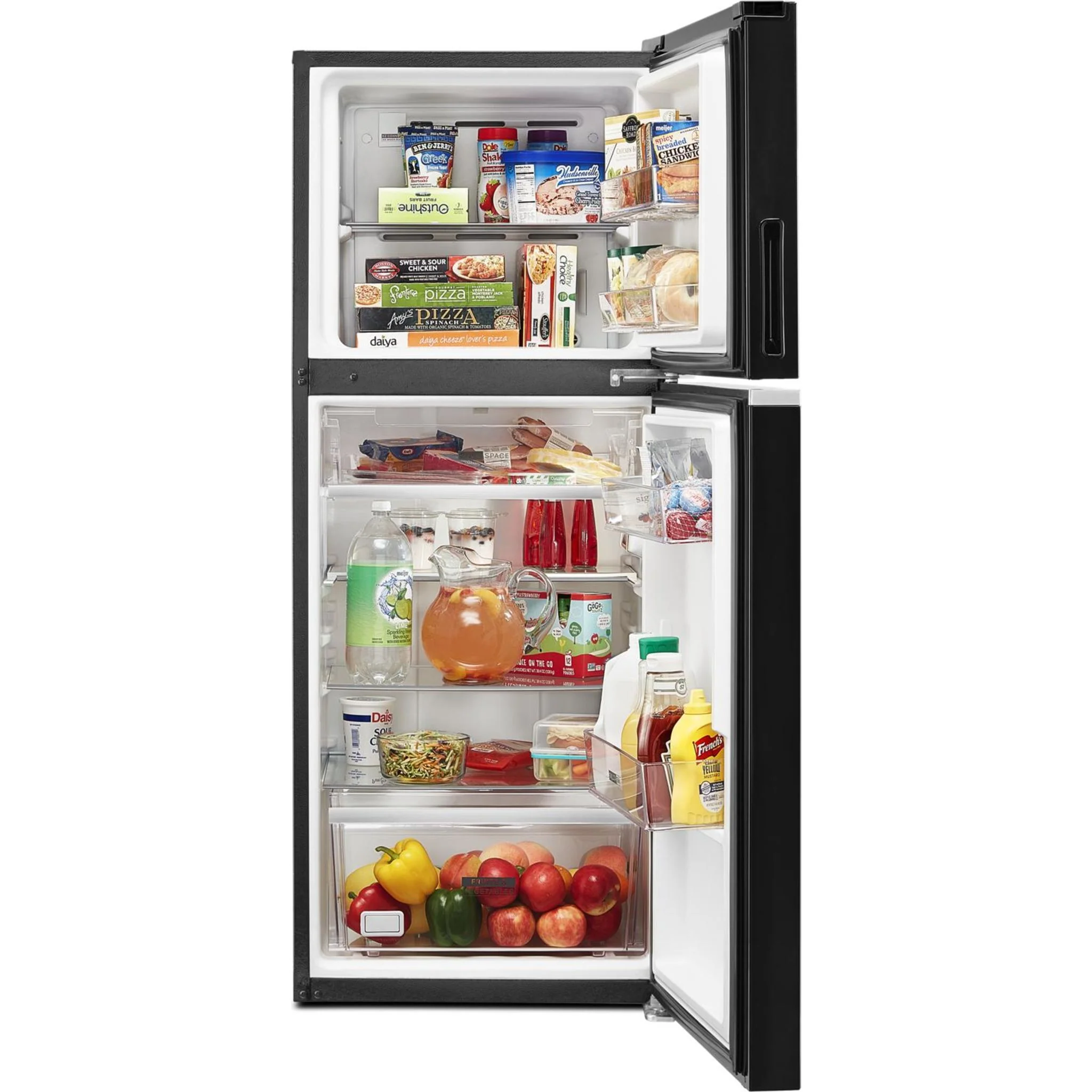 Whirlpool 24-inch Wide Small Space Top-Freezer Refrigerator - 11.6 cu. ft. -Black (WRT312CZJB) - Image 4