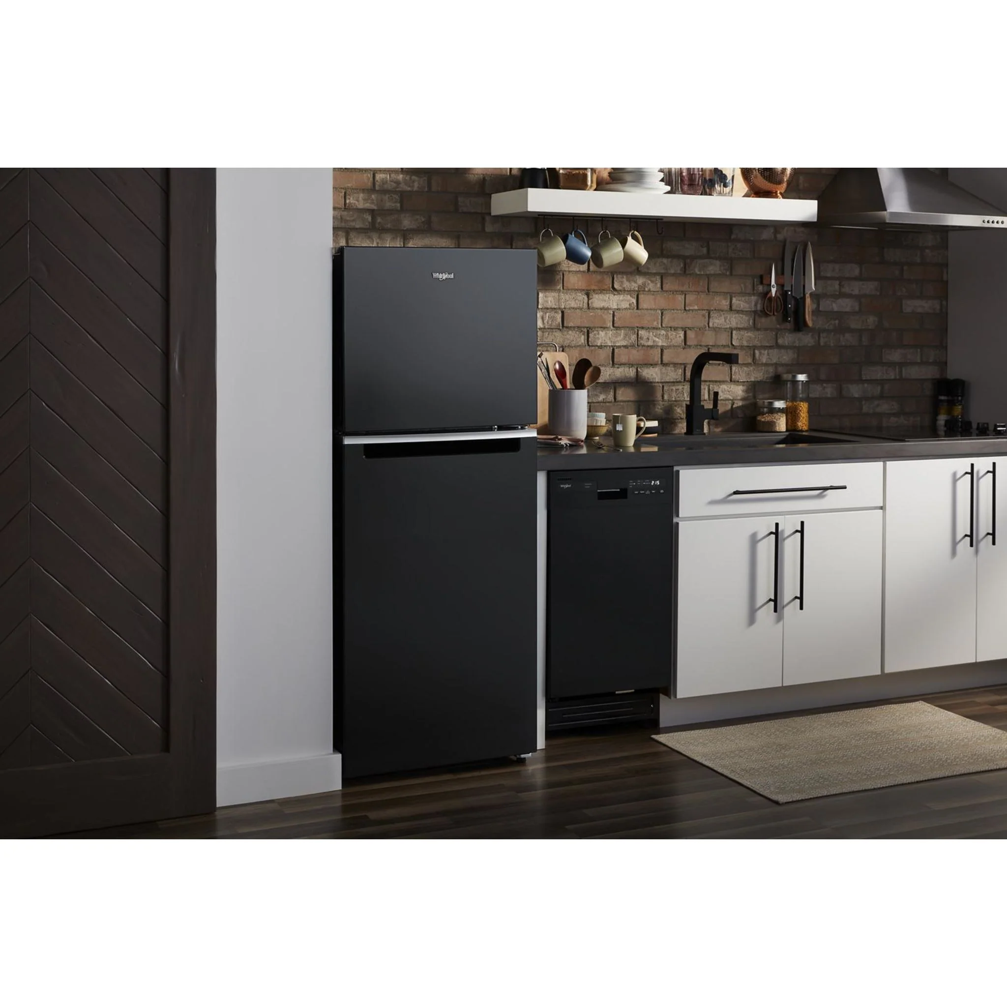 Whirlpool 24-inch Wide Small Space Top-Freezer Refrigerator - 11.6 cu. ft. -Black (WRT312CZJB) - Image 6