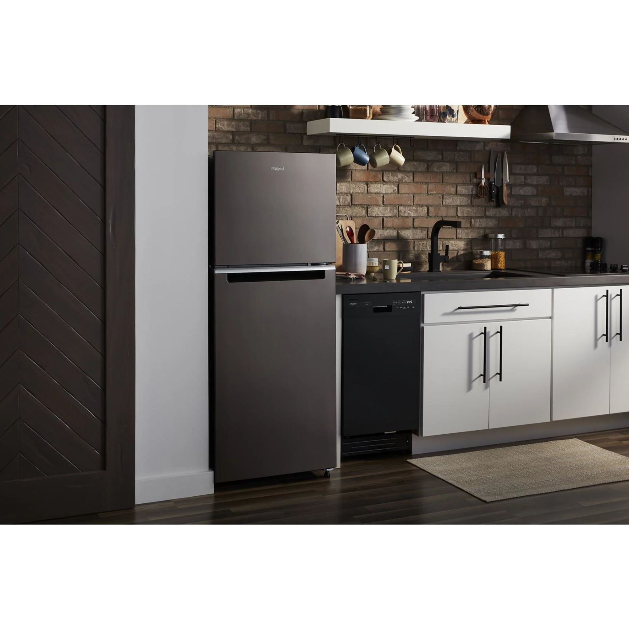 Whirlpool 24-inch Wide Small Space Top-Freezer Refrigerator - 11.6 cu. ft. -Black Stainless Finish (WRT312CZJV) - Image 11