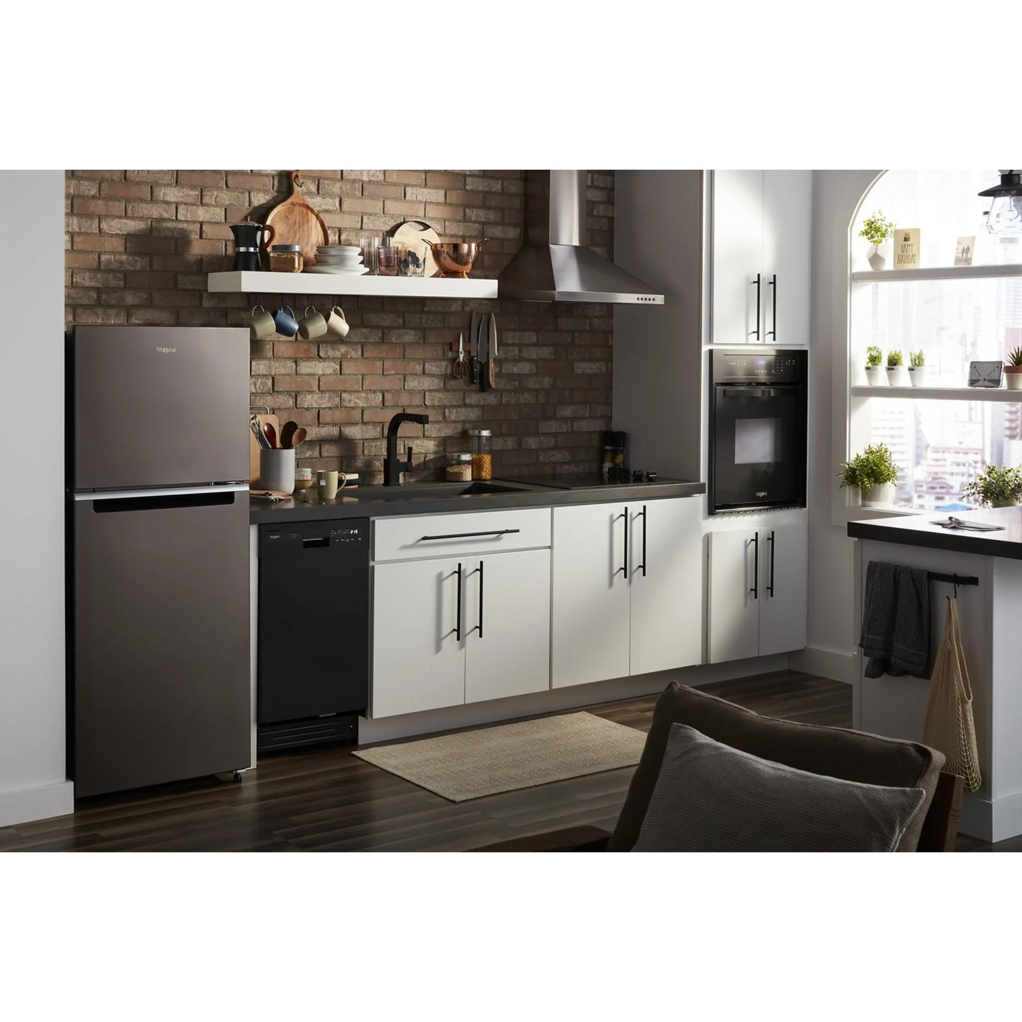 Whirlpool 24-inch Wide Small Space Top-Freezer Refrigerator - 11.6 cu. ft. -Black Stainless Finish (WRT312CZJV) - Image 16