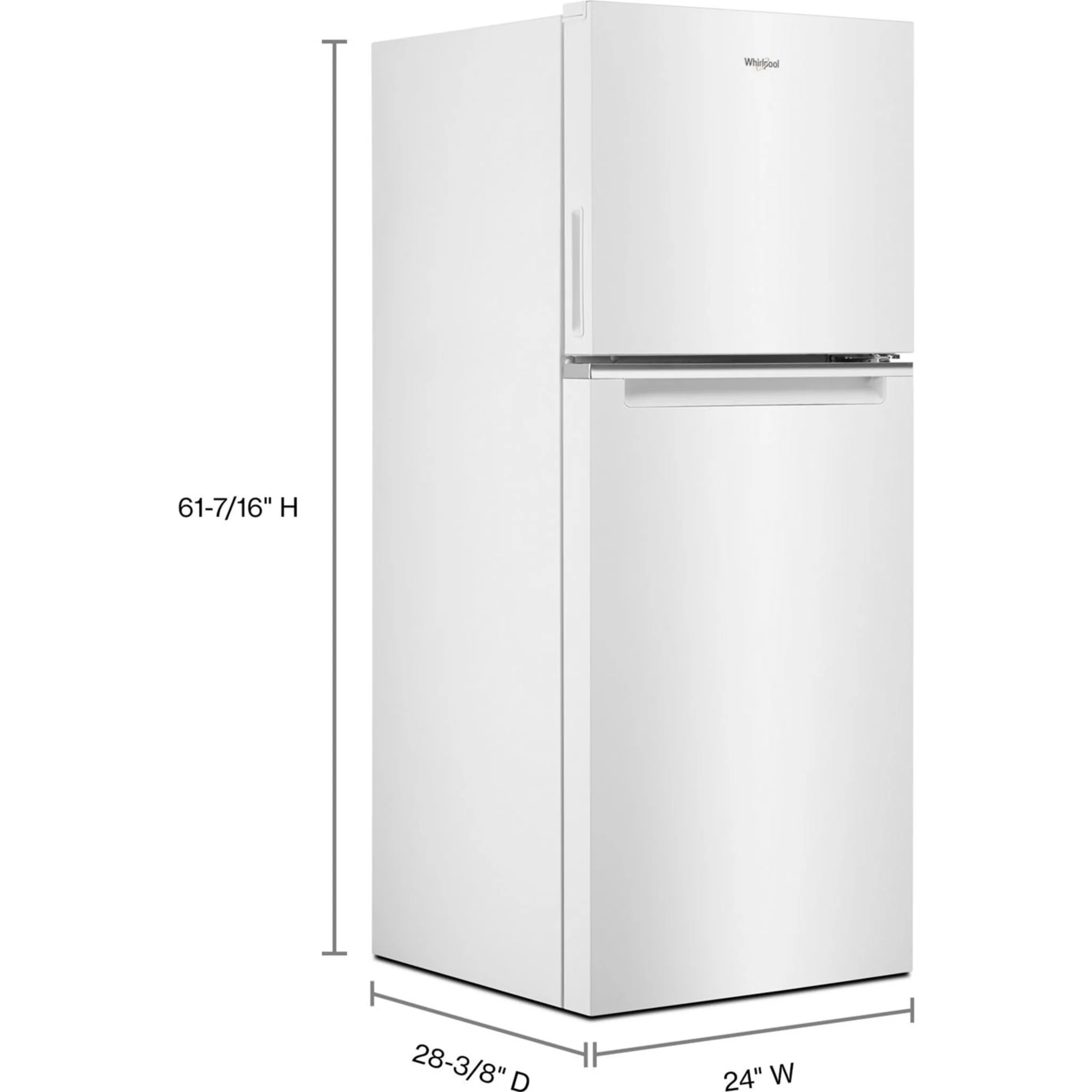 Whirlpool 24-inch Wide Small Space Top-Freezer Refrigerator - 11.6 cu. ft. -White (WRT312CZJW) - Image 17