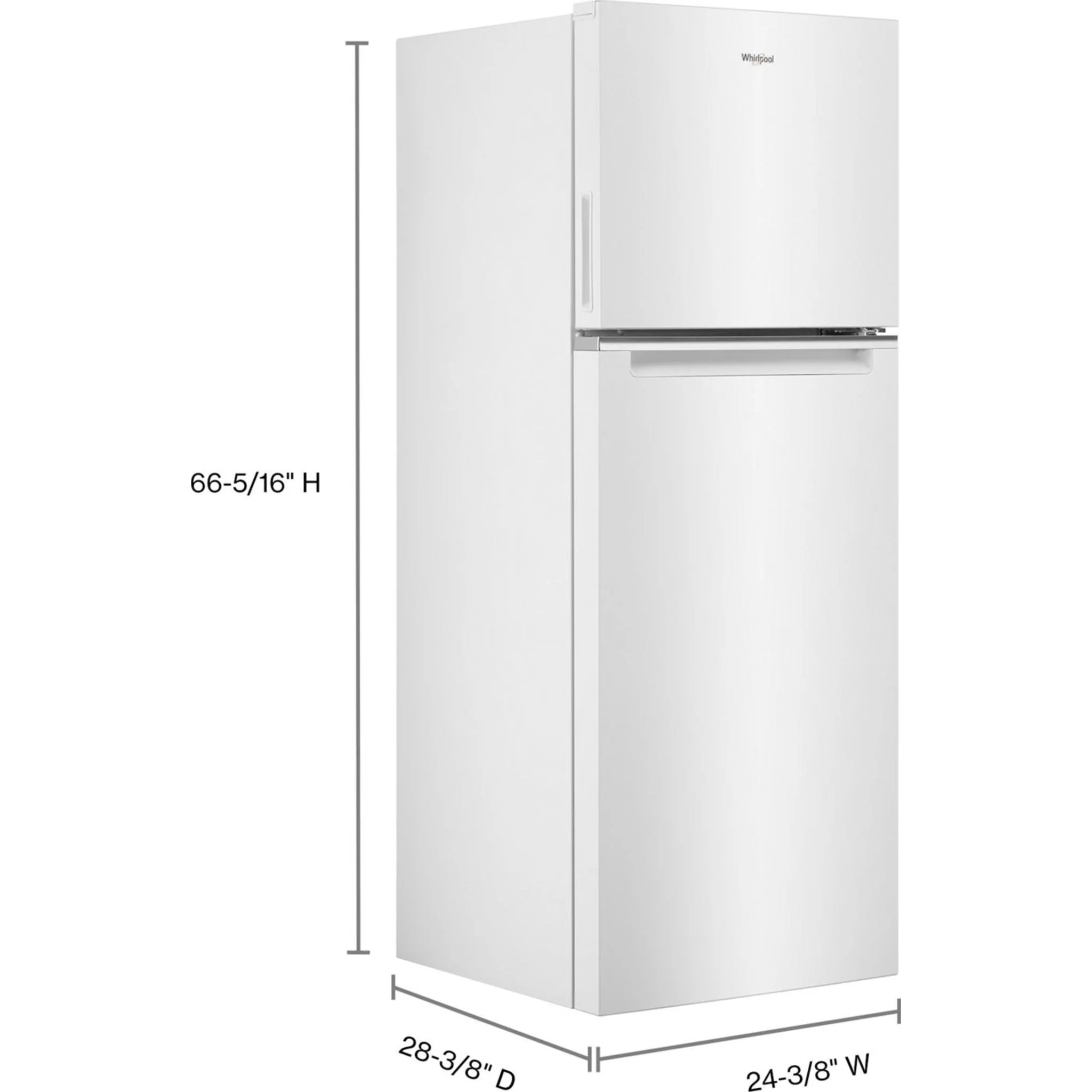 Whirlpool 24-inch Wide Small Space Top-Freezer Refrigerator - 12.9 cu. ft. -White (WRT313CZLW) - Image 20