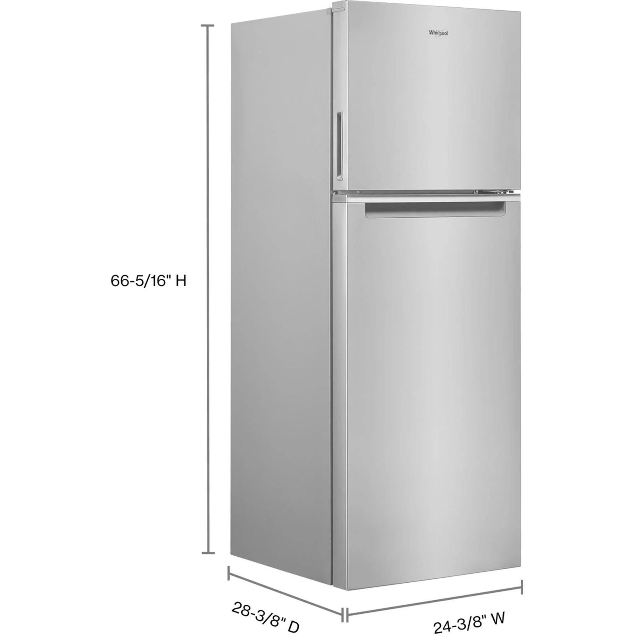 Whirlpool 24-inch Wide Small Space Top-Freezer Refrigerator - 12.9 cu. ft. -Fingerprint Resistant Stainless (WRT313CZLZ) - Image 20