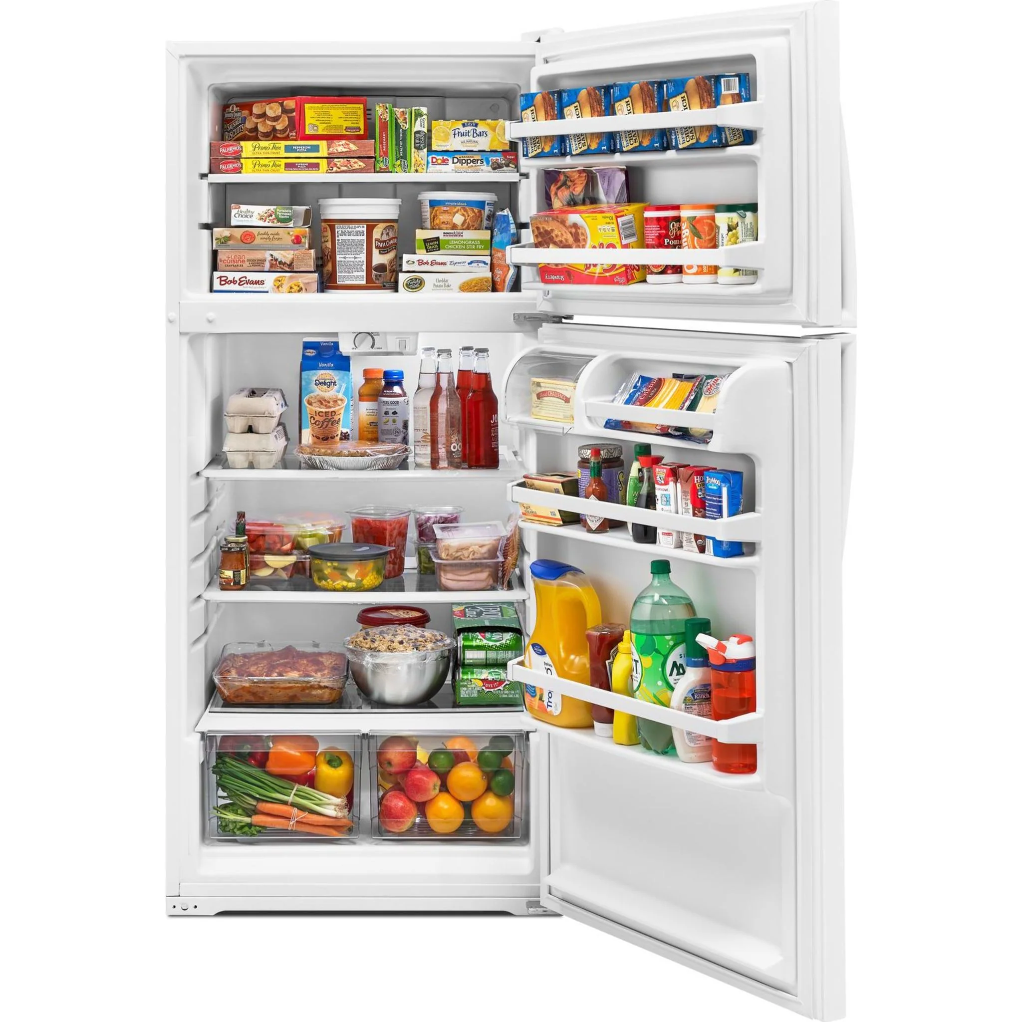 Whirlpool 28-inches wide Top-Freezer Refrigerator with Optional Icemaker - 14 cu. ft. -White (WRT314TFDW) - Image 9