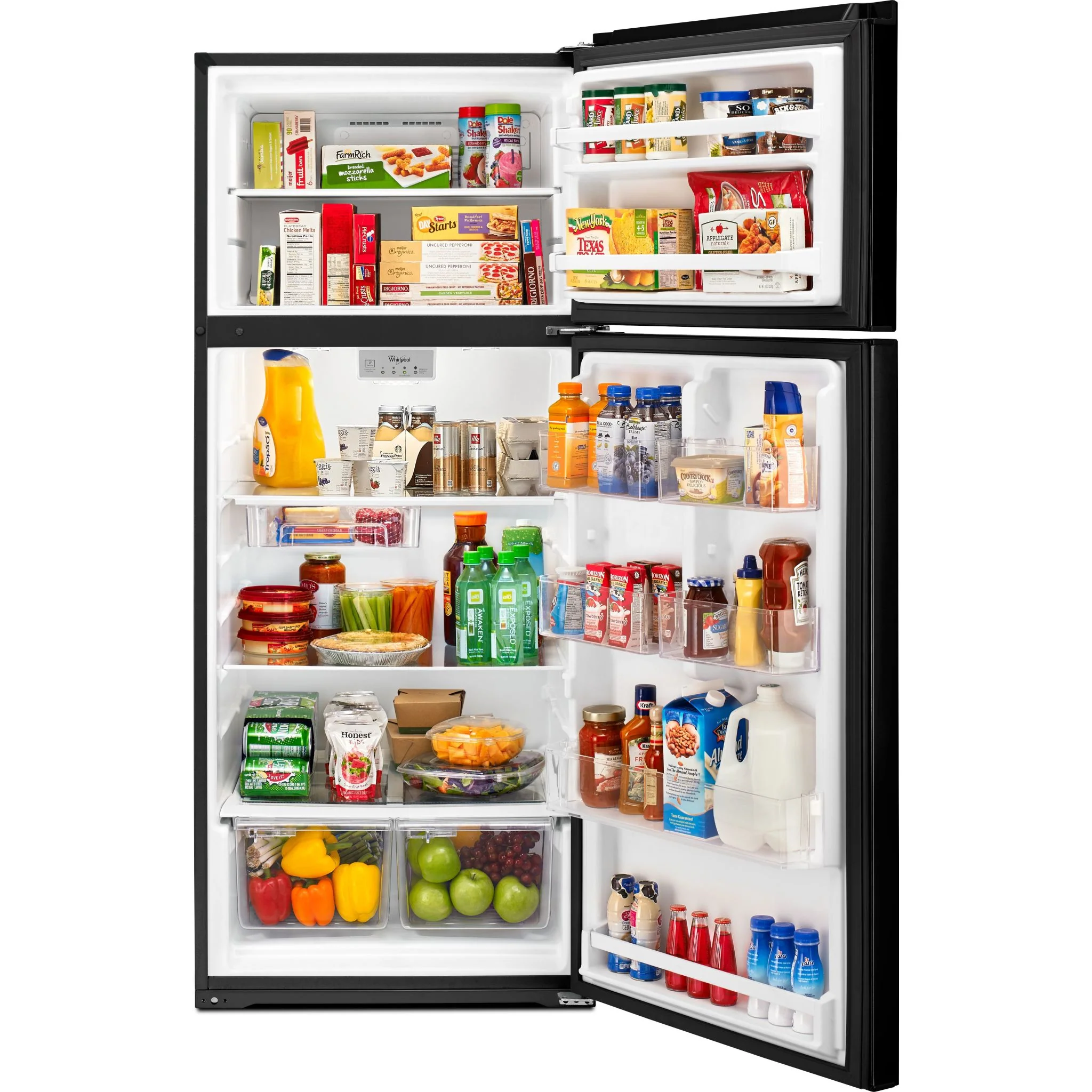 Whirlpool 28-inch Wide Refrigerator Compatible With The EZ Connect Icemaker Kit 18 Cu. Ft. -Black (WRT518SZFB) - Image 4
