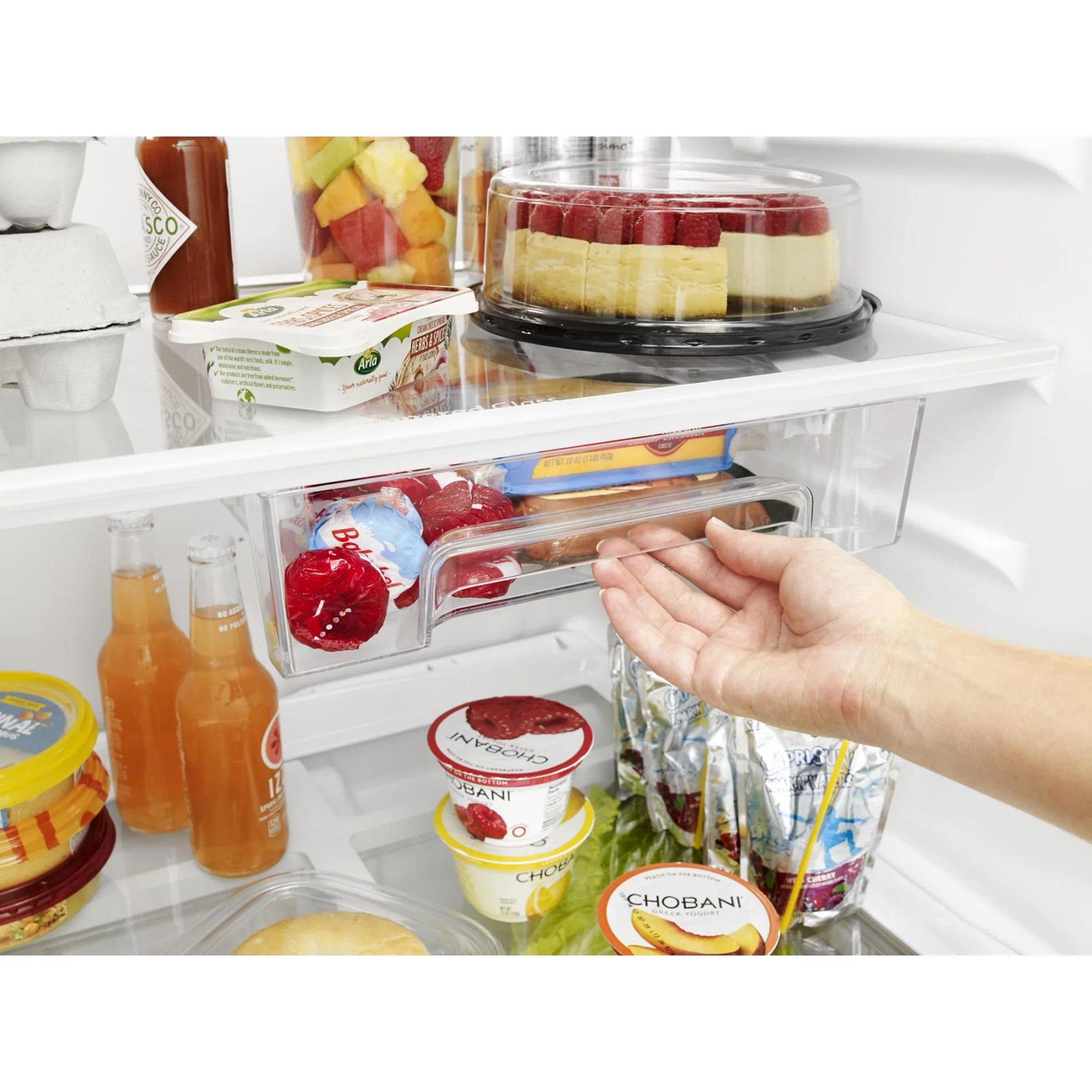 Whirlpool 28-inch Wide Refrigerator Compatible With The EZ Connect Icemaker Kit  18 Cu. Ft. -Print Resist Metallic Steel (WRT518SZFG) - Image 34
