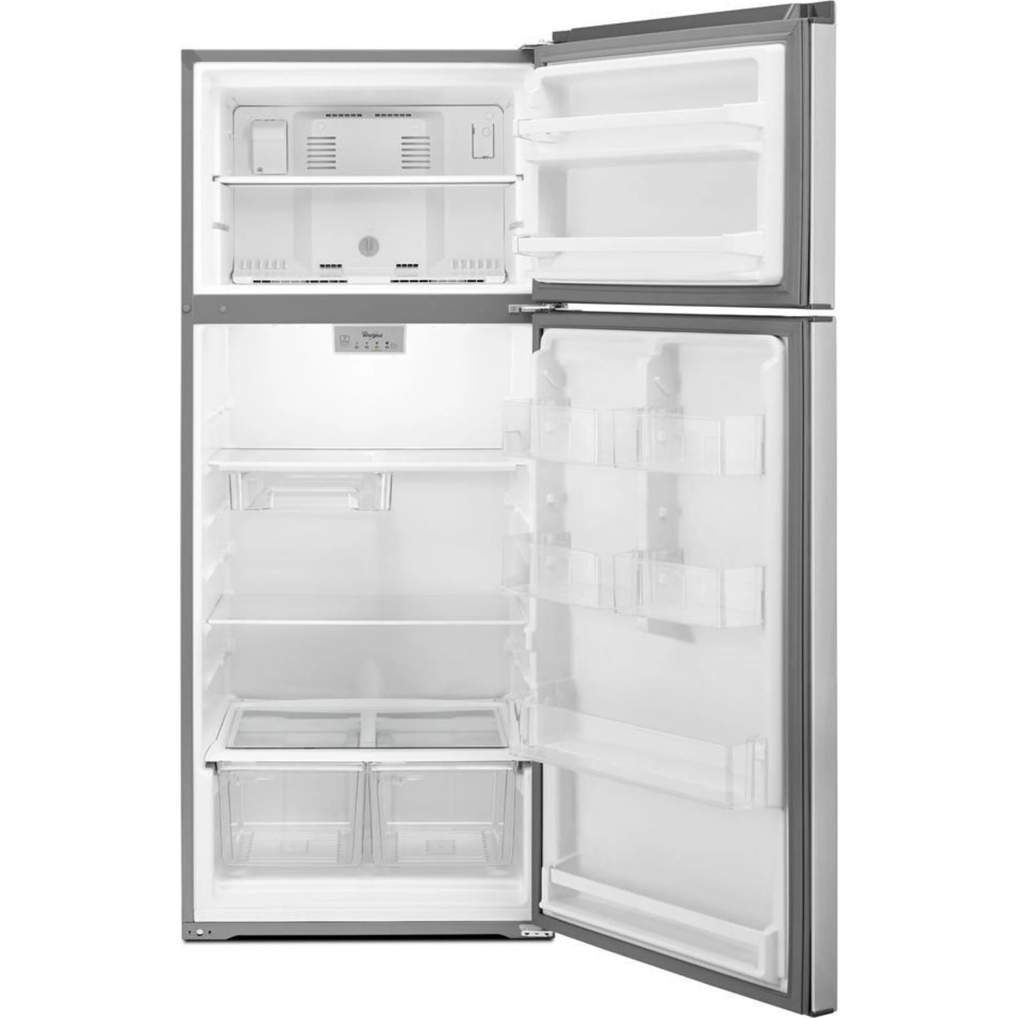 Whirlpool 28-inch Wide Refrigerator Compatible With The EZ Connect Icemaker Kit  18 Cu. Ft. -Stainless Steel (WRT518SZFM) - Image 3