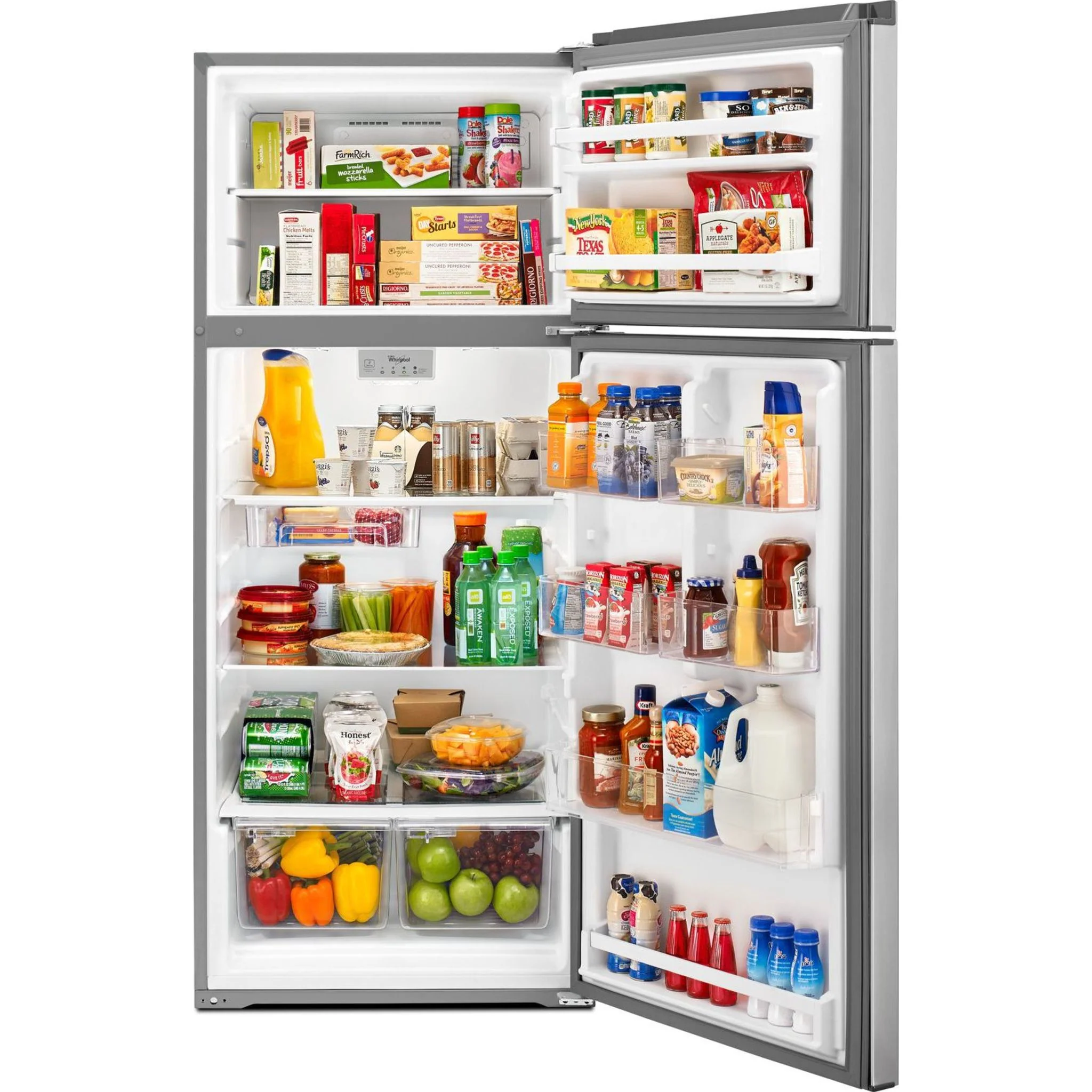 Whirlpool 28-inch Wide Refrigerator Compatible With The EZ Connect Icemaker Kit  18 Cu. Ft. -Stainless Steel (WRT518SZFM) - Image 6