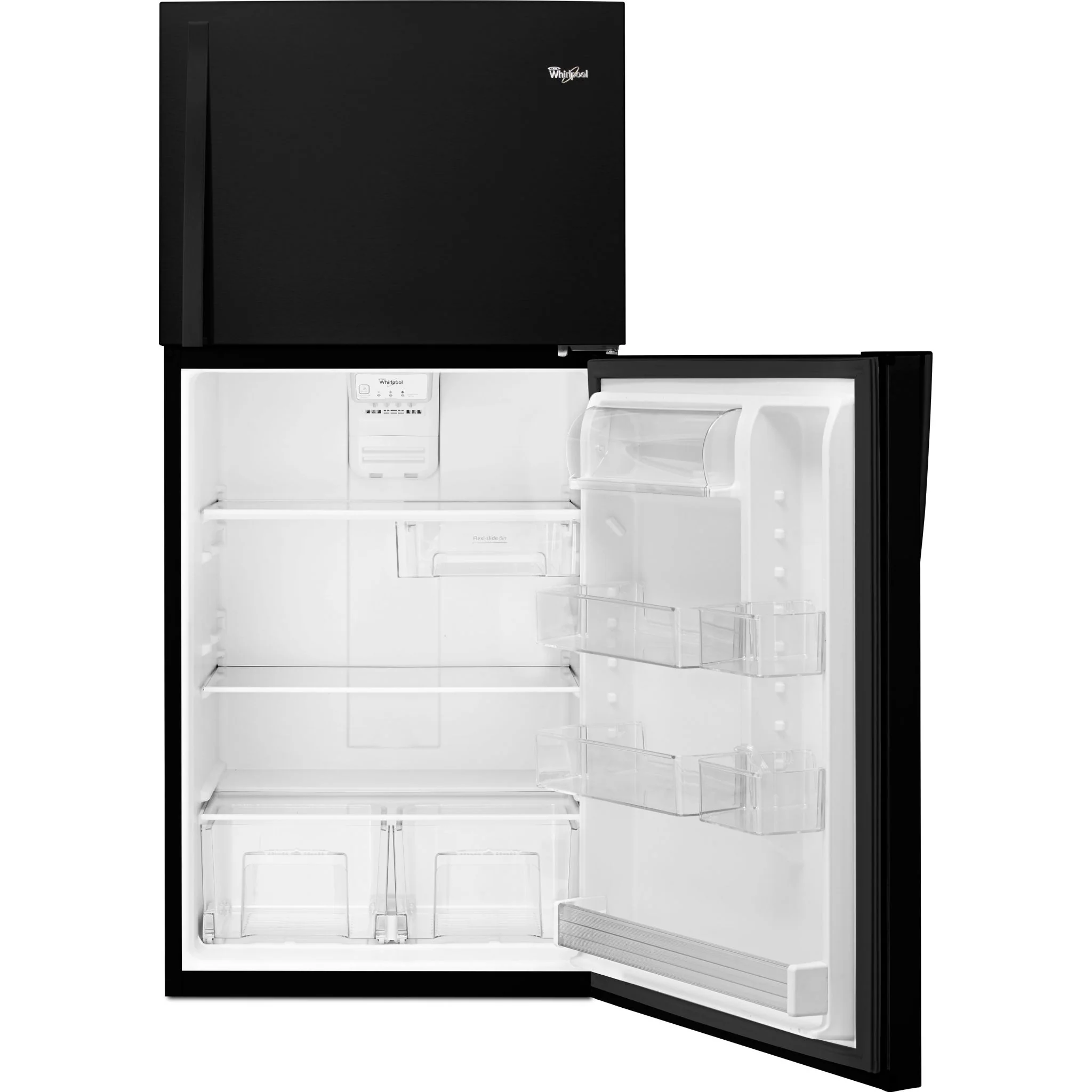 Whirlpool 30" Wide Top-Freezer Refrigerator - EZ Connect Icemaker Kit Compatible- 19.2 cu.ft. - Black (WRT519SZDB) - Image 3