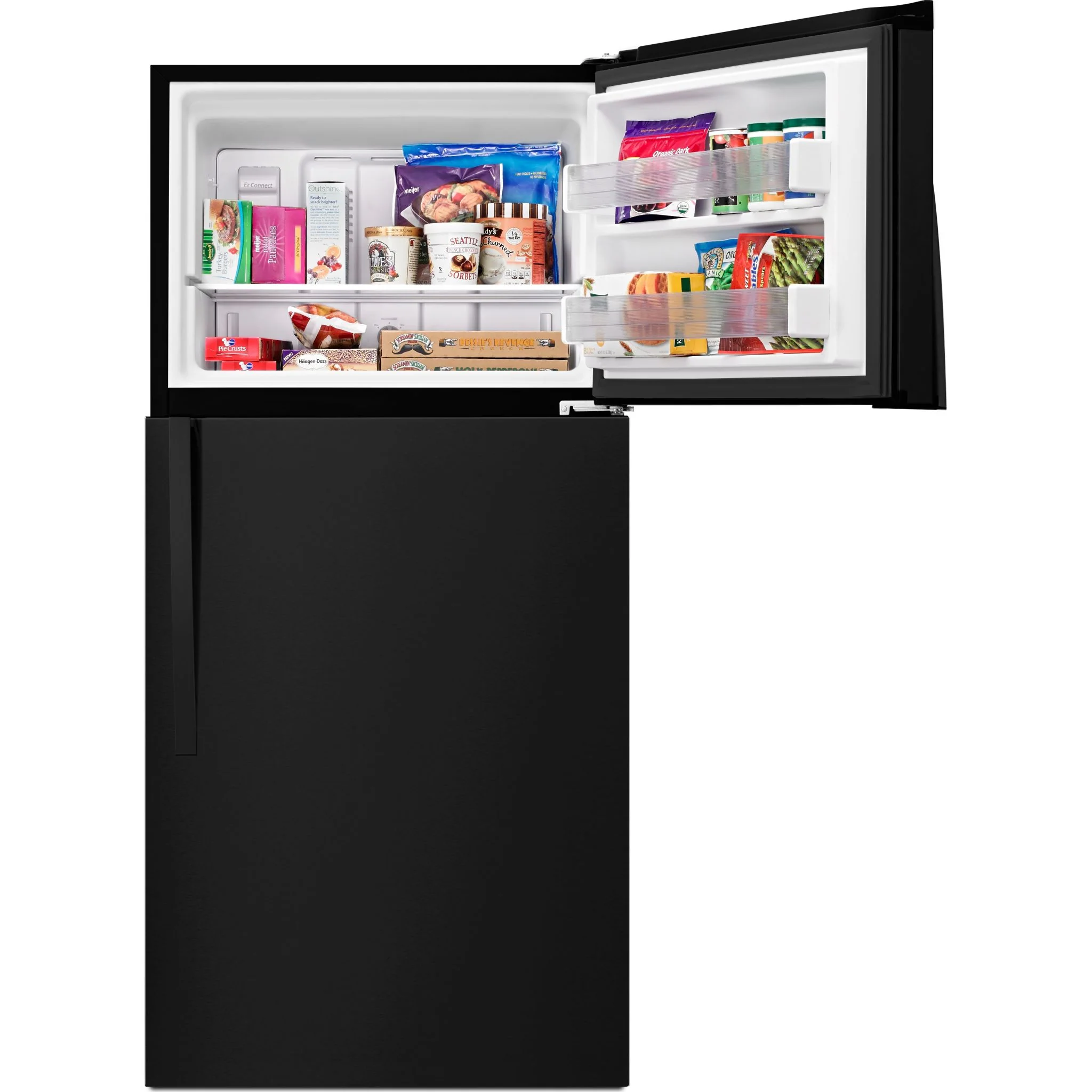 Whirlpool 30" Wide Top-Freezer Refrigerator - EZ Connect Icemaker Kit Compatible- 19.2 cu.ft. - Black (WRT519SZDB) - Image 7