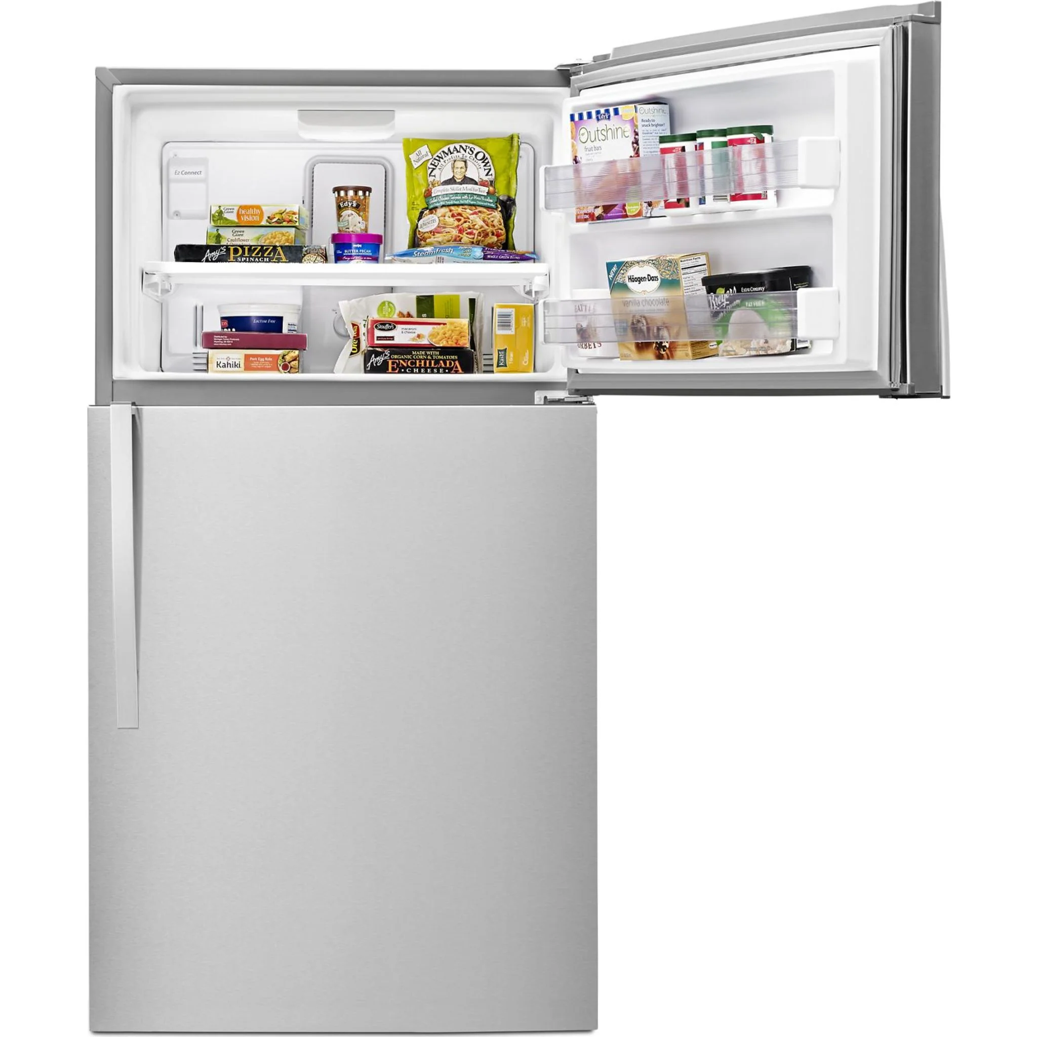 Whirlpool 33" Wide Top-Freezer Refrigerator with Optional EZ Connect Icemaker Kit (Sold Separetely) -Monochromatic Stainless Steel (WRT541SZDM) - Image 28