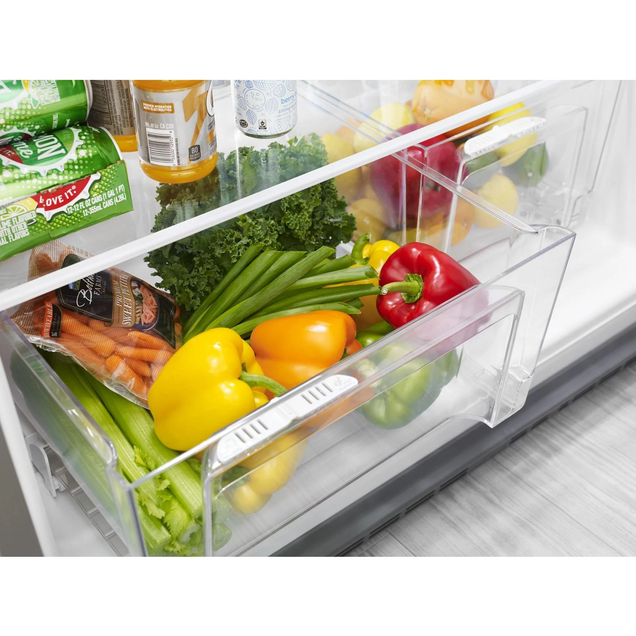 Whirlpool 33" Wide Top-Freezer Refrigerator with Optional EZ Connect Icemaker Kit (Sold Separetely) -Monochromatic Stainless Steel (WRT541SZDM) - Image 31