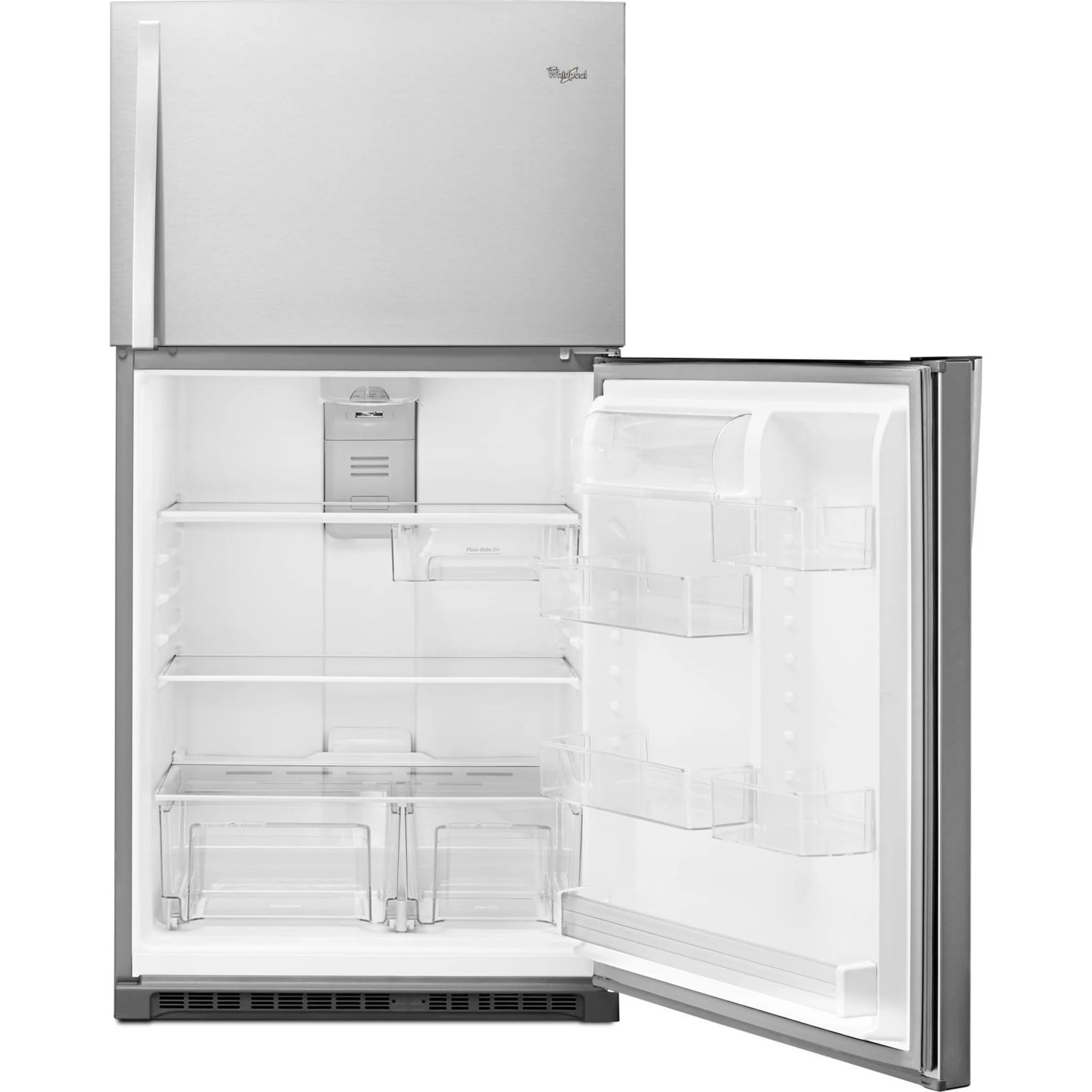 Whirlpool 33" Wide Top-Freezer Refrigerator with Optional EZ Connect Icemaker Kit (Sold Separetely) -Monochromatic Stainless Steel (WRT541SZDM) - Image 9