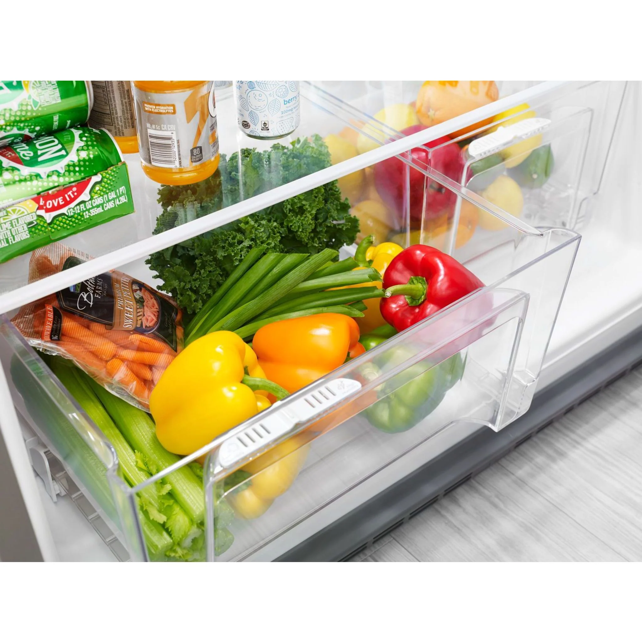 Whirlpool 33-inch Wide Top Freezer Refrigerator - 21 cu. ft. -Black Stainless (WRT541SZHV) - Image 10