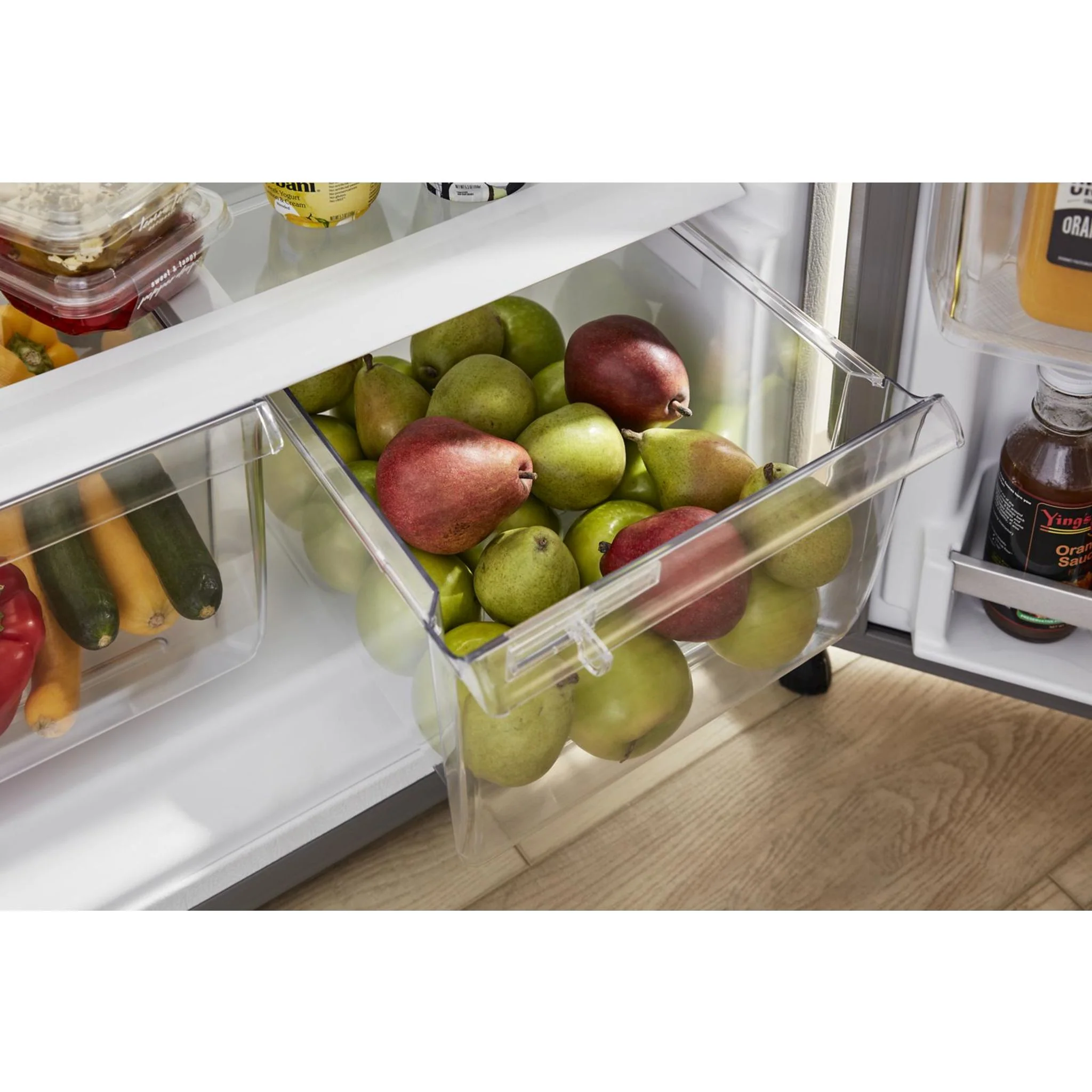 Whirlpool 28-inch Wide Top-Freezer Refrigerator - 16.6 Cu. Ft. -Stainless Steel Finish (WRTX5328PM) - Image 3