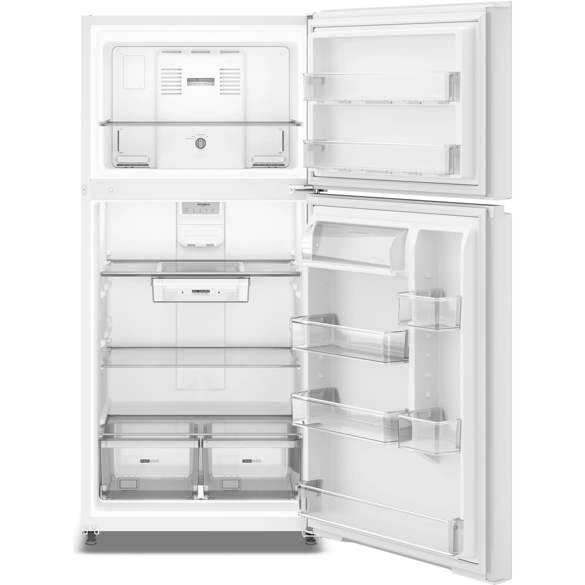 Whirlpool 29.5-inch Wide Top Freezer Refrigerator with Total Coverage Cooling - 19 Cu. Ft. -White (WRTX5419SW) - Image 8