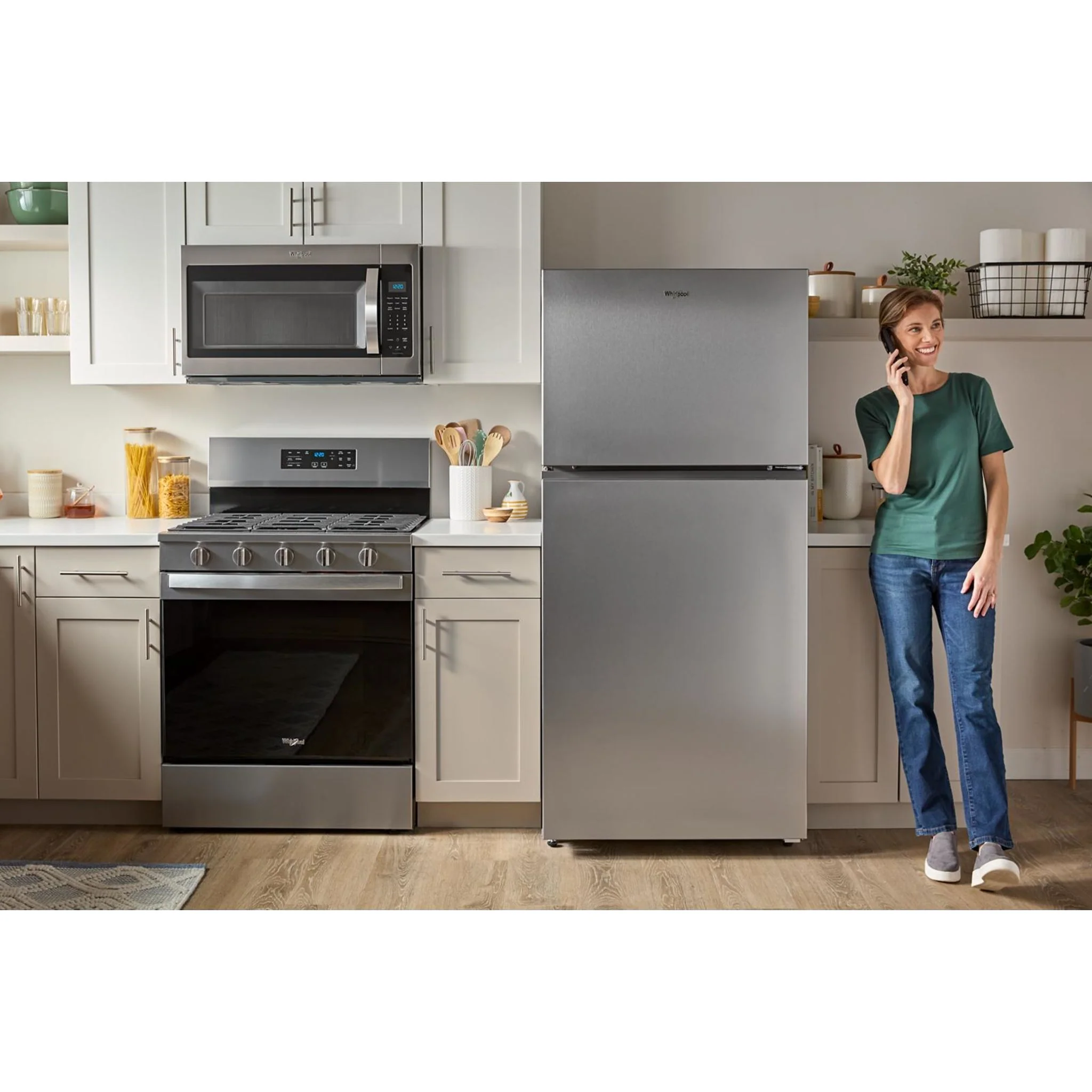 Whirlpool Top Mount Fridge (WRTX7419SB) - Black - Image 10