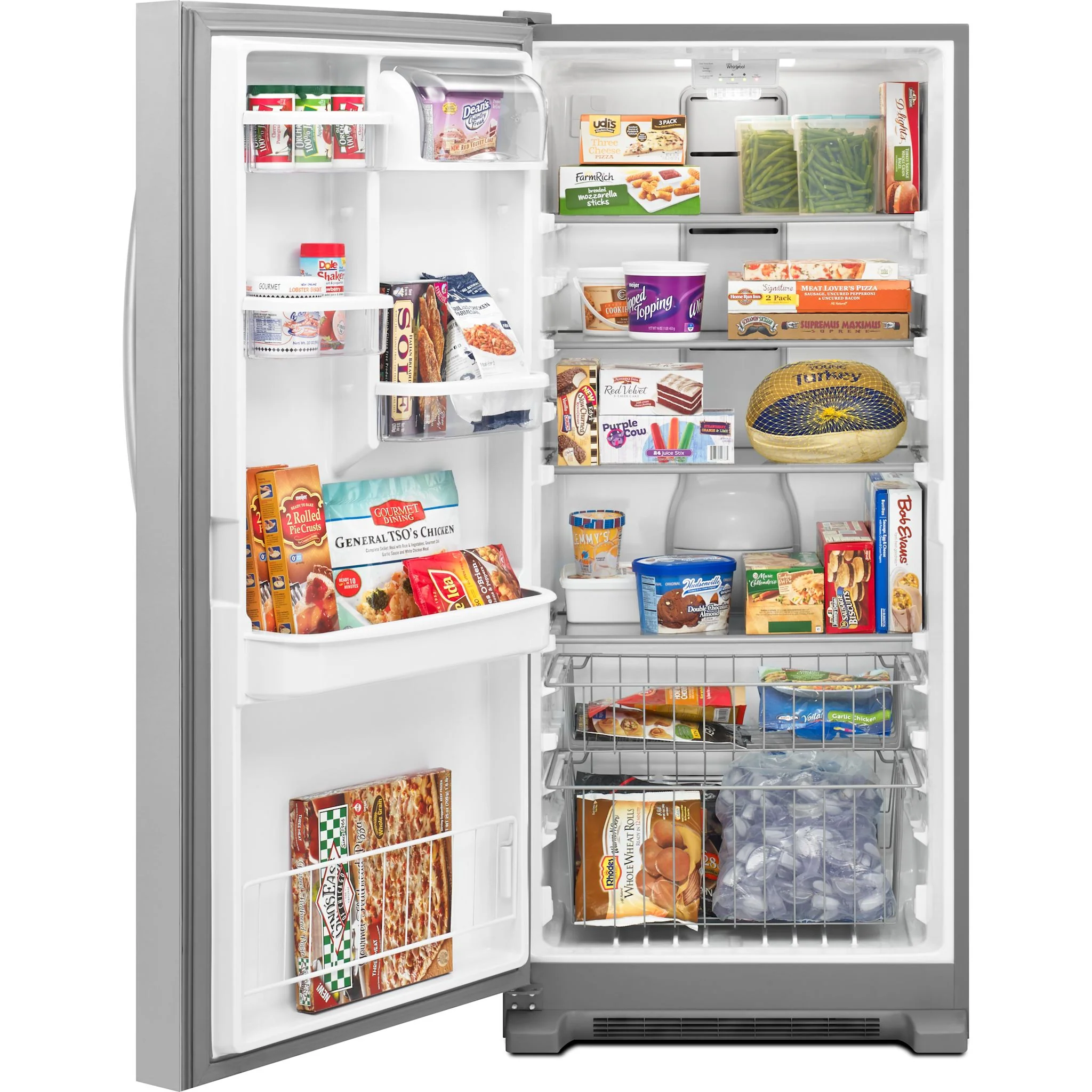 Whirlpool 18 cu. ft. SideKicksAll-Freezer with Fast Freeze -Monochromatic Stainless Steel (WSZ57L18DM) - Image 5