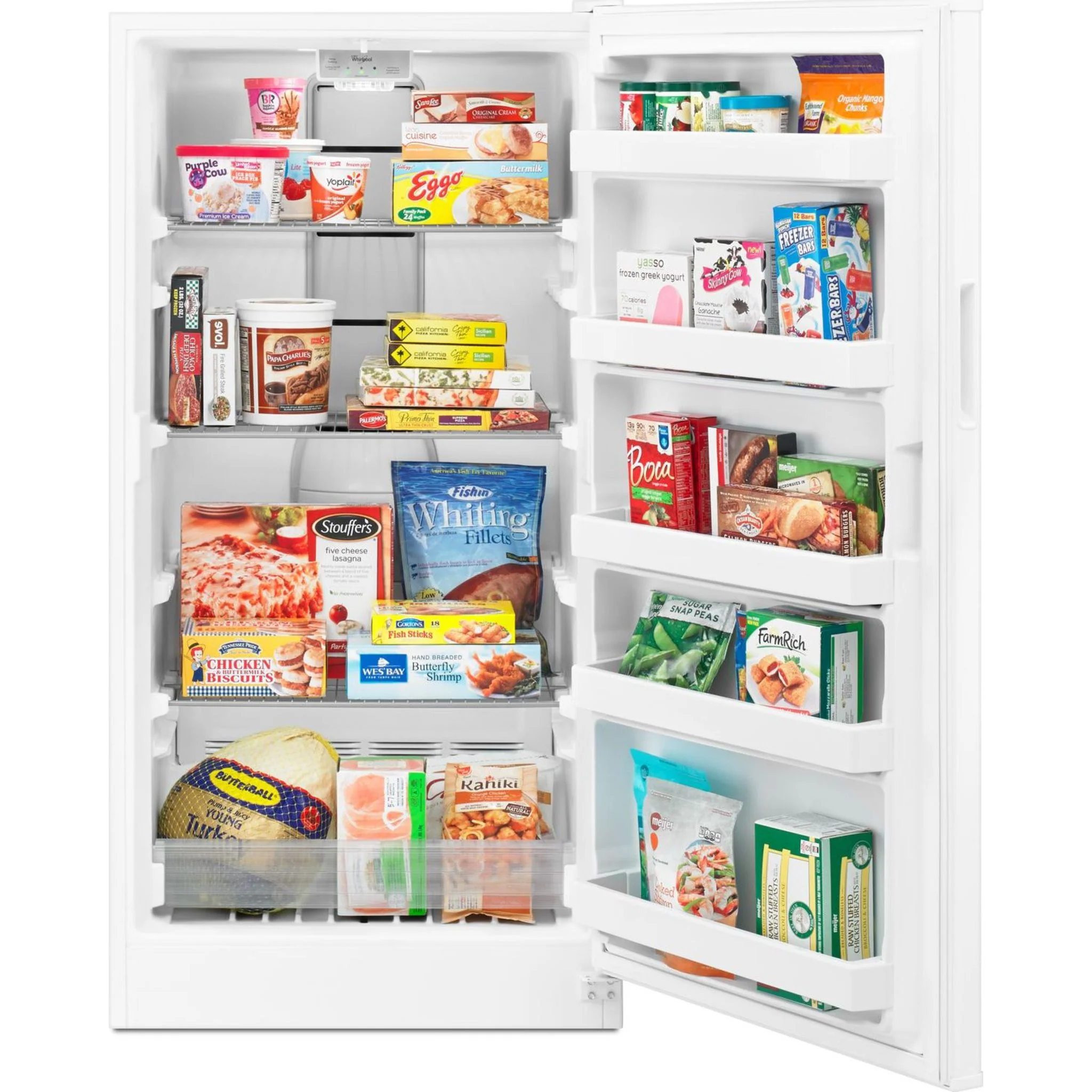 Whirlpool 16 cu. ft. Upright Freezer with Electronic Temperature Controls -White (WZF34X16DW) - Image 7