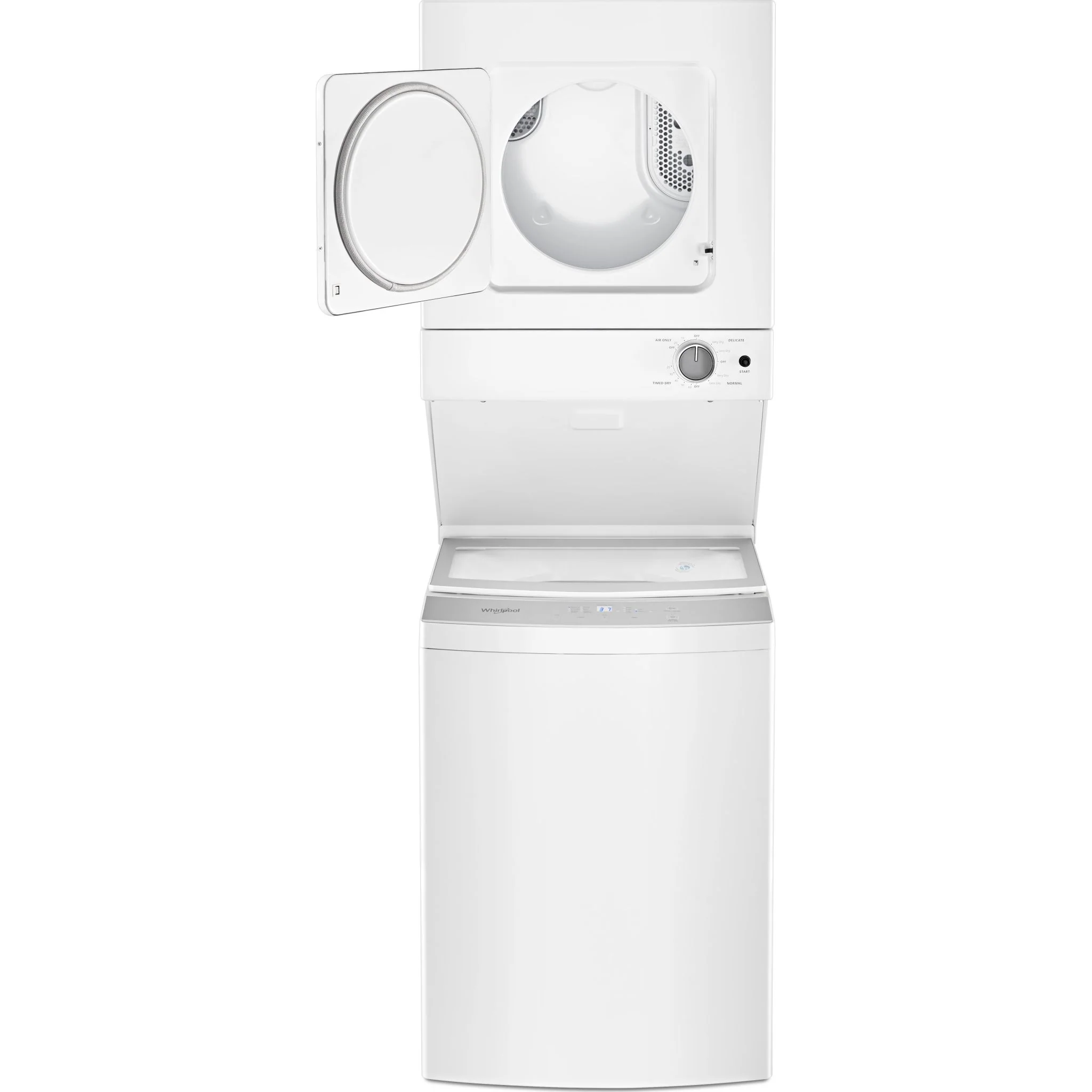 Whirlpool 1.8 cu.ft I.E.C. Electric Stacked Laundry Center 6 Wash cycles and AutoDryâ„¢ -White (YWET4024HW) - Image 2