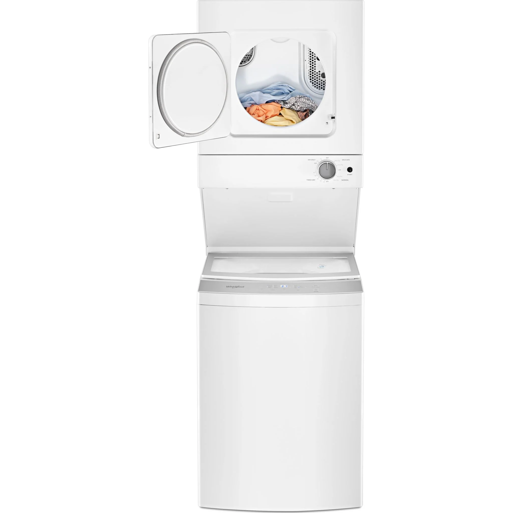 Whirlpool 1.8 cu.ft I.E.C. Electric Stacked Laundry Center 6 Wash cycles and AutoDryâ„¢ -White (YWET4024HW) - Image 4
