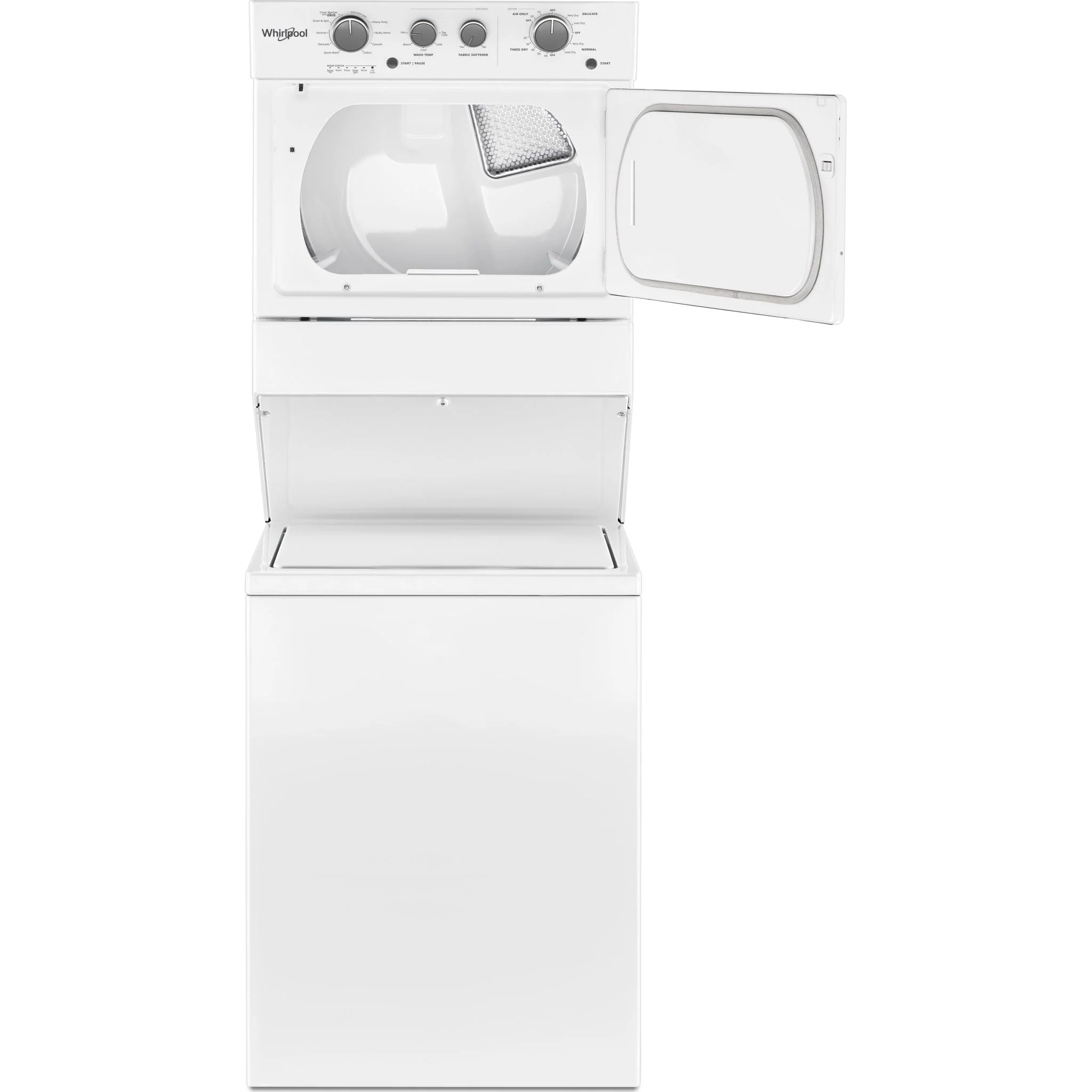 Whirlpool 4.0 cu.ft I.E.C. Electric Stacked Laundry Center 9 Wash cycles and AutoDryâ„¢ -White (YWET4027HW) - Image 3