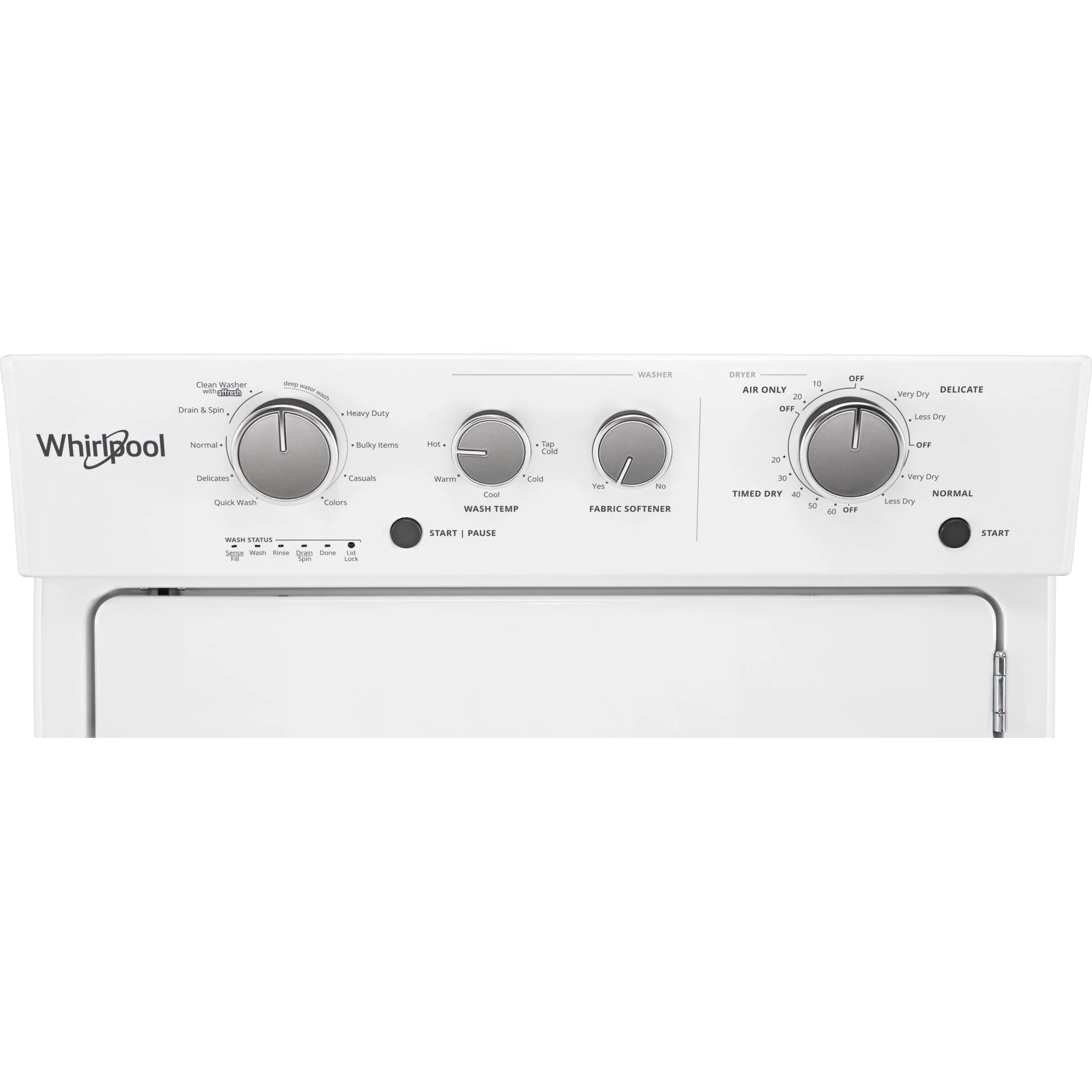 Whirlpool 4.0 cu.ft I.E.C. Electric Stacked Laundry Center 9 Wash cycles and AutoDryâ„¢ -White (YWET4027HW) - Image 5