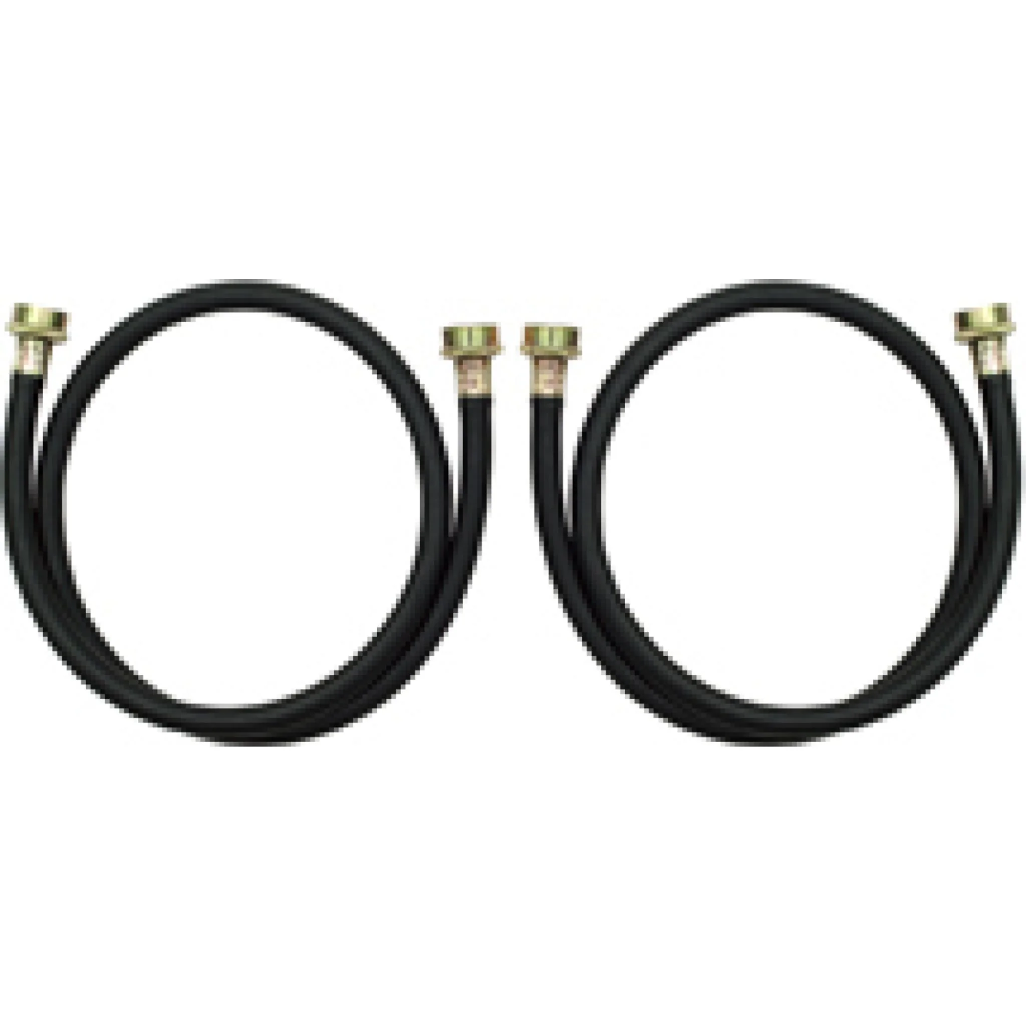 Whirlpool 4' Black Washer Inlet Hoses 1050 PSI - 2 Pack -Black (8212546RP)