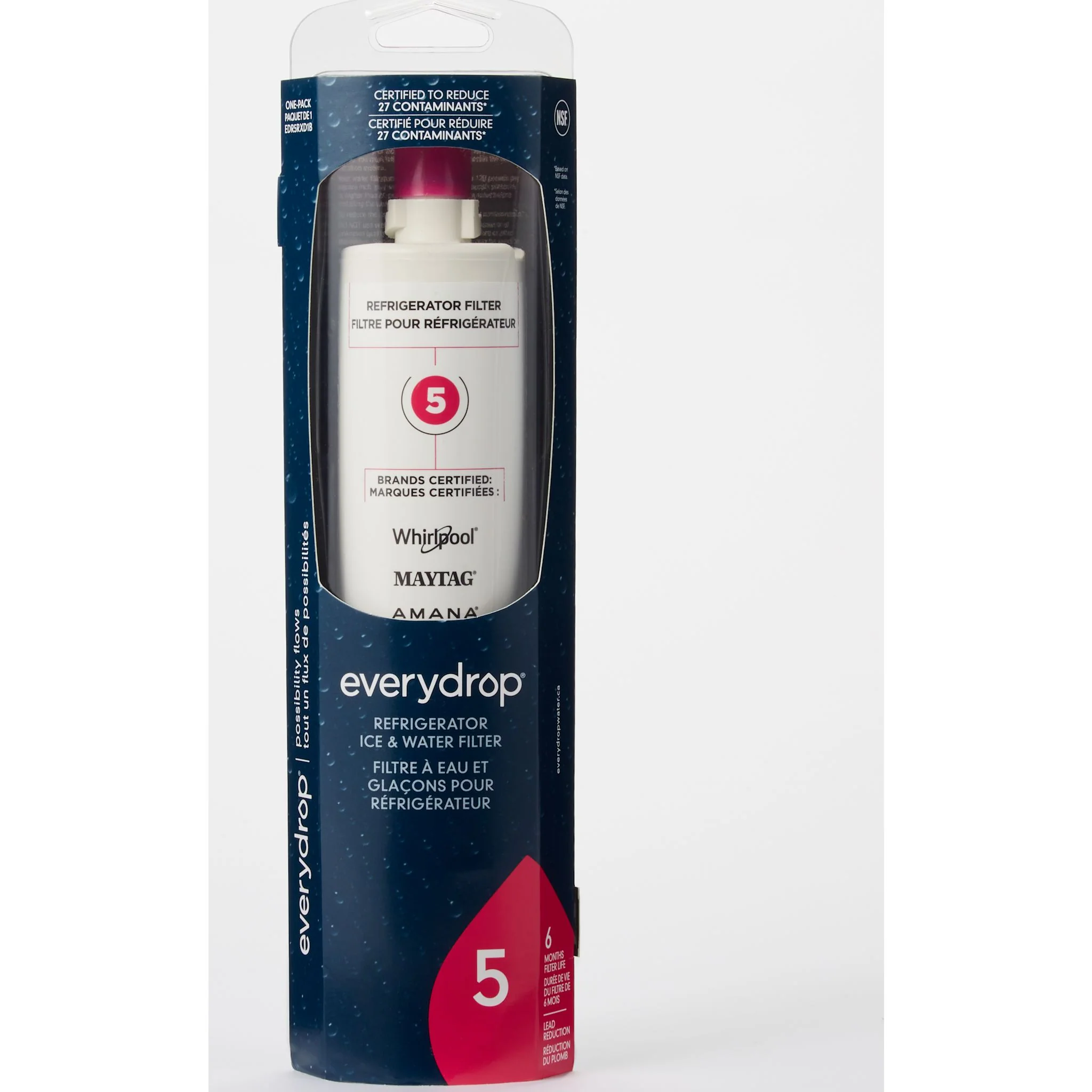 Whirlpool everydrop Ice & Water Refrigerator Filter 6 - EDR6D1B -White (EDR6D1B) - Image 2