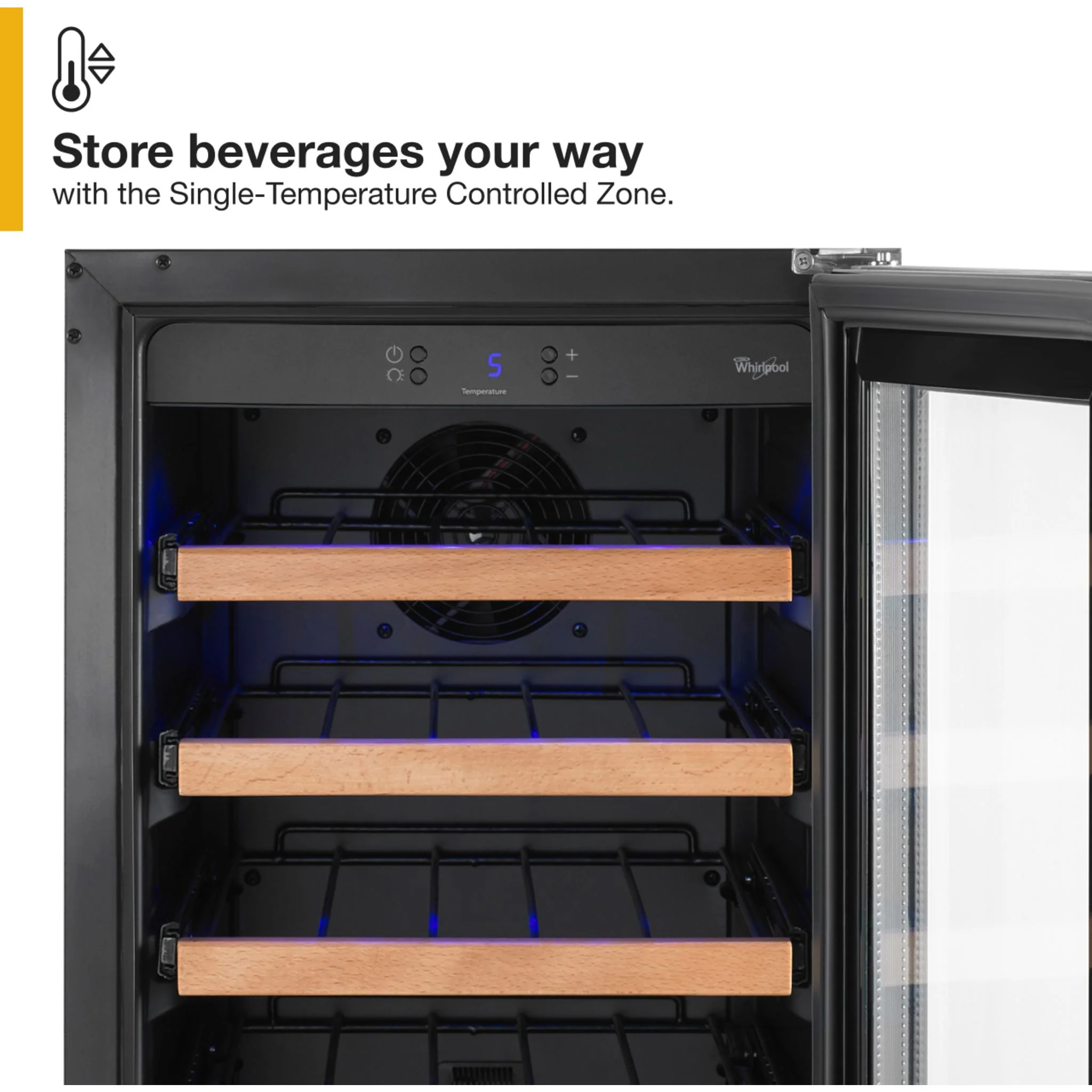 Whirlpool 15" Undercounter Wine Center with Towel Handle Bar -Stainless Steel (WUW35X15DS) - Image 3