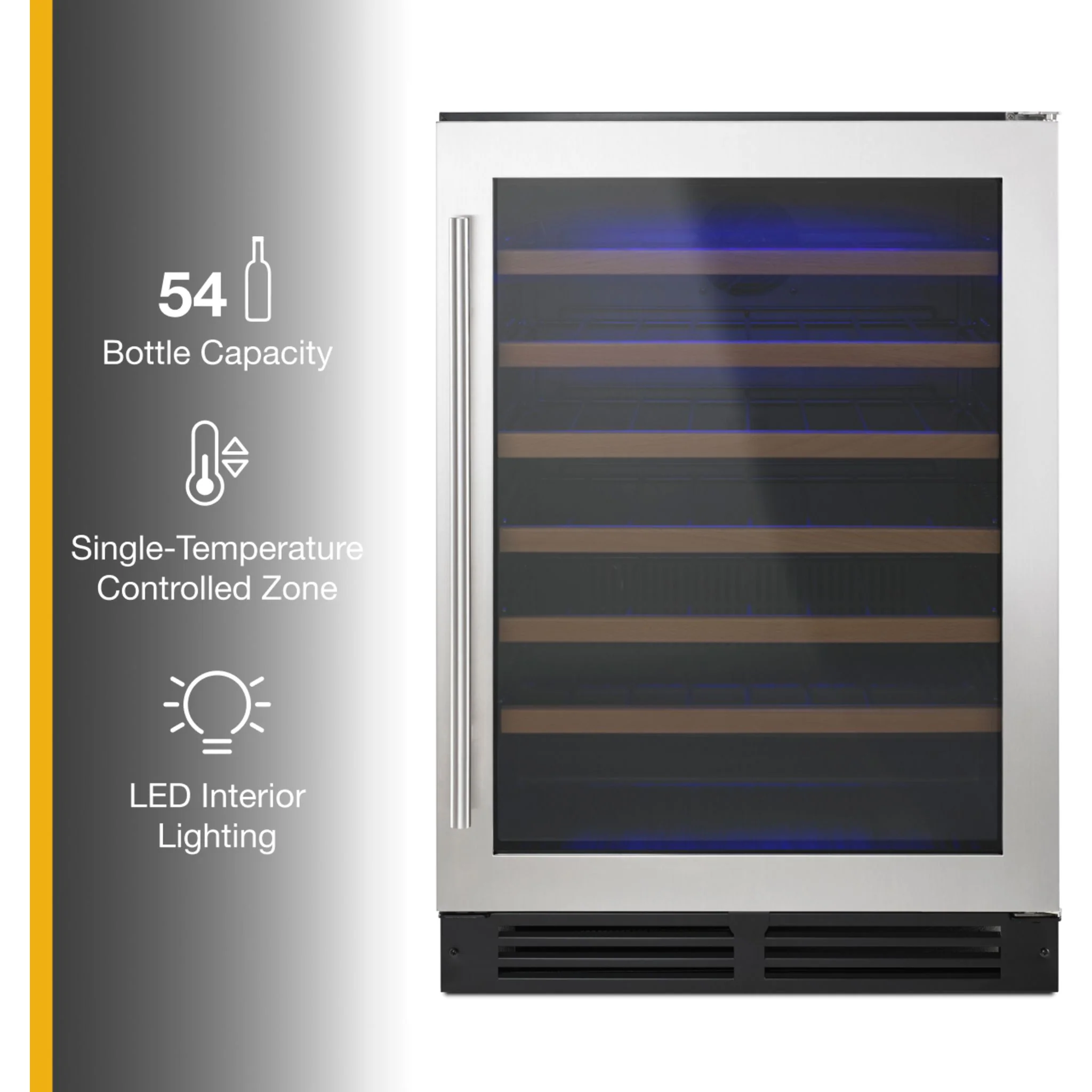 Whirlpool 24" Undercounter Wine Center with Custom Temperature Control -Stainless Steel (WUW35X24DS) - Image 2
