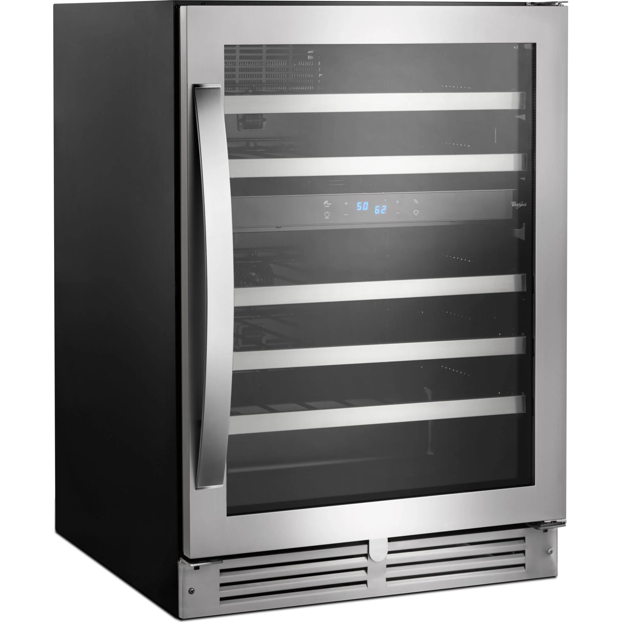Whirlpool 24-Inch Wide Undercounter Wine Center-46 Bottles -Stainless Steel (WUW55X24HS) - Image 2