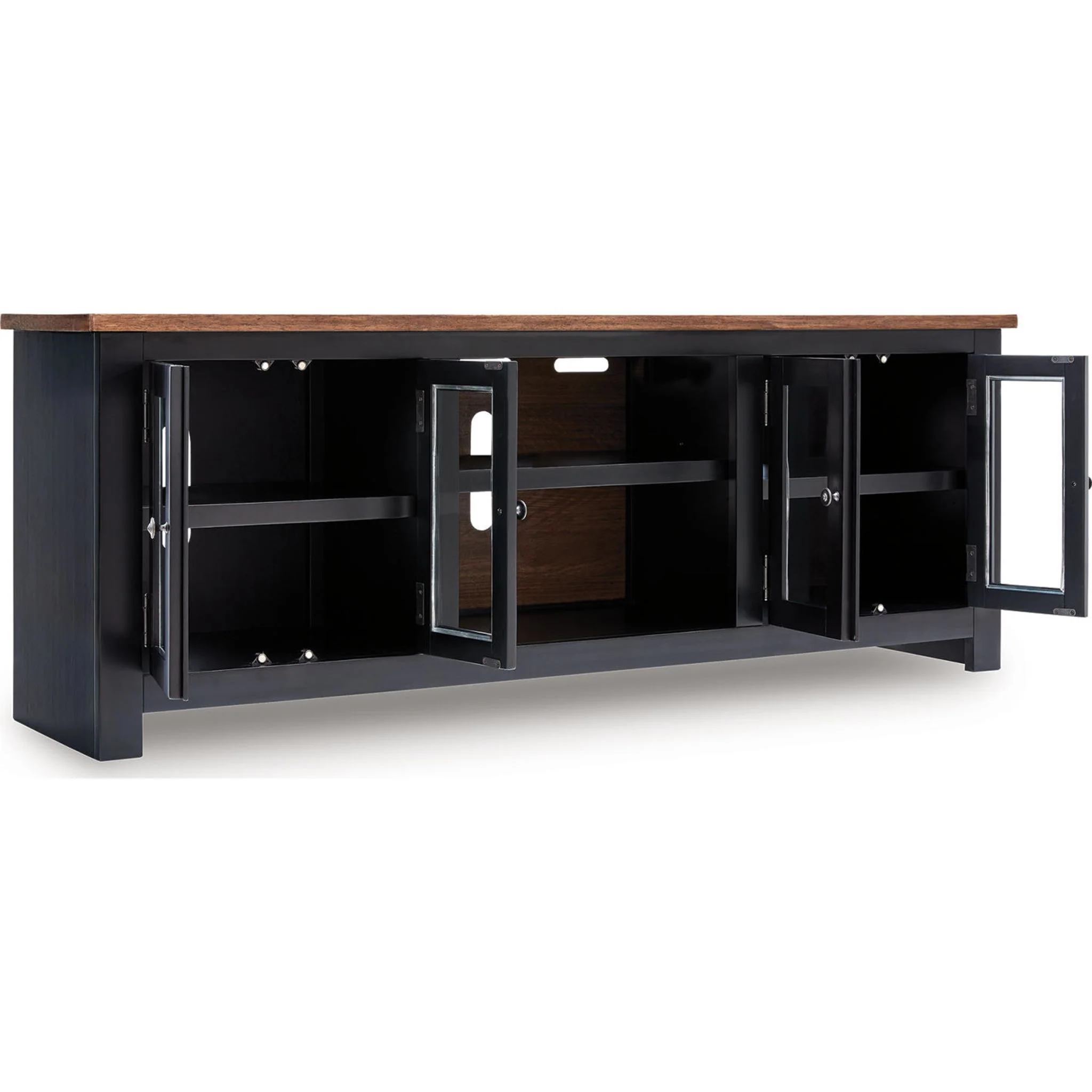Wildenauer TV Stand - Brown/Black - Image 6