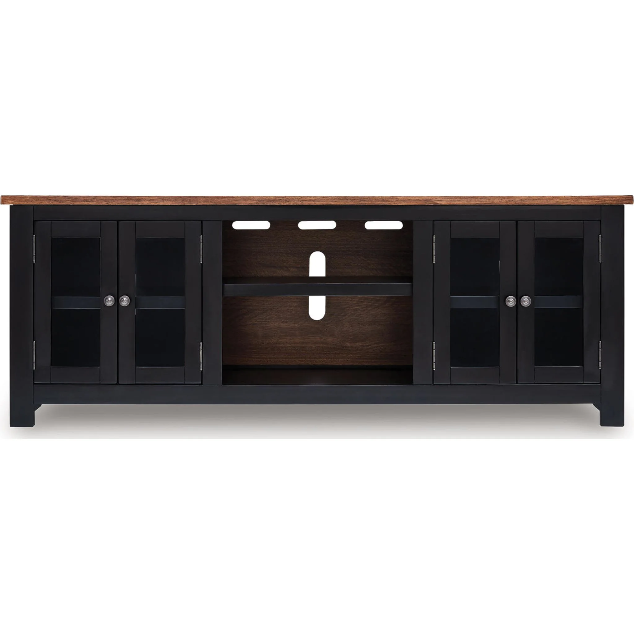Wildenauer TV Stand - Brown/Black - Image 8