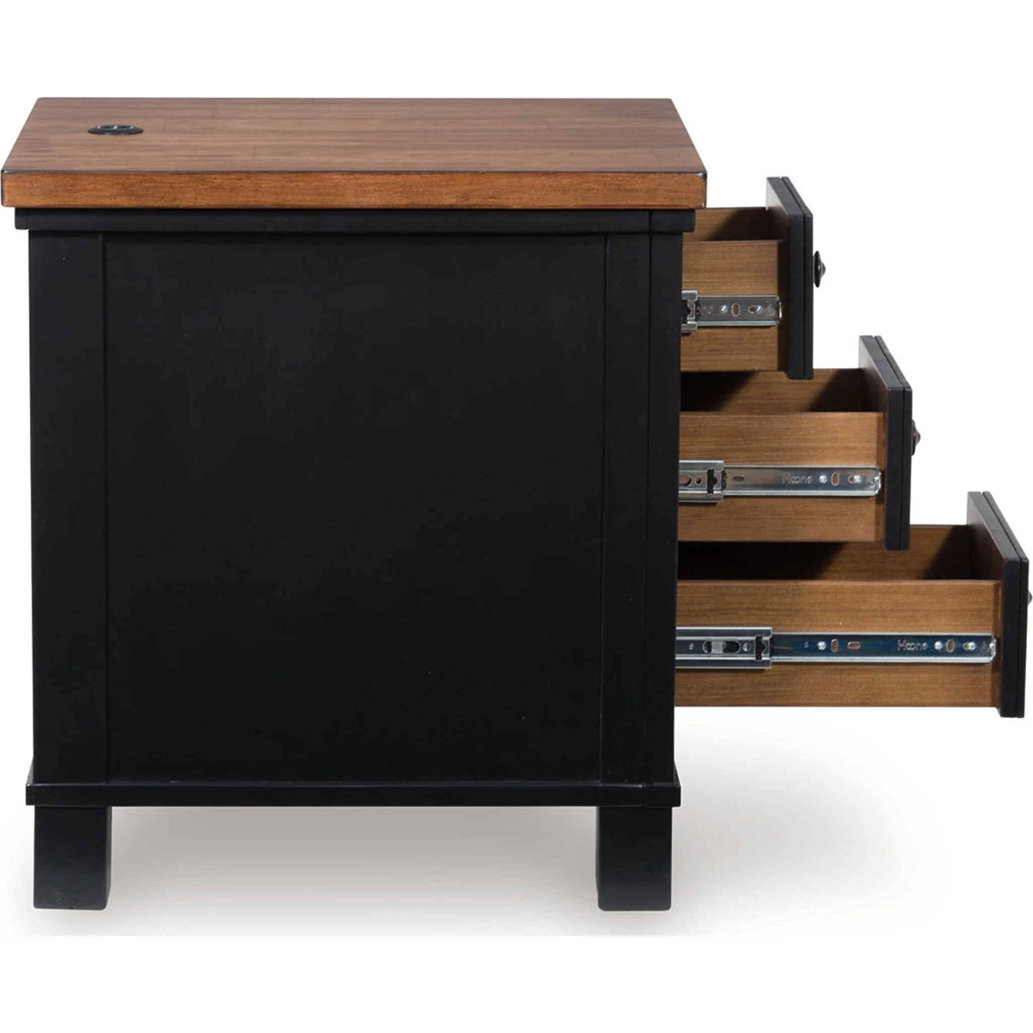 Wildenauer Chairside End Table - Brown/Black - Image 10