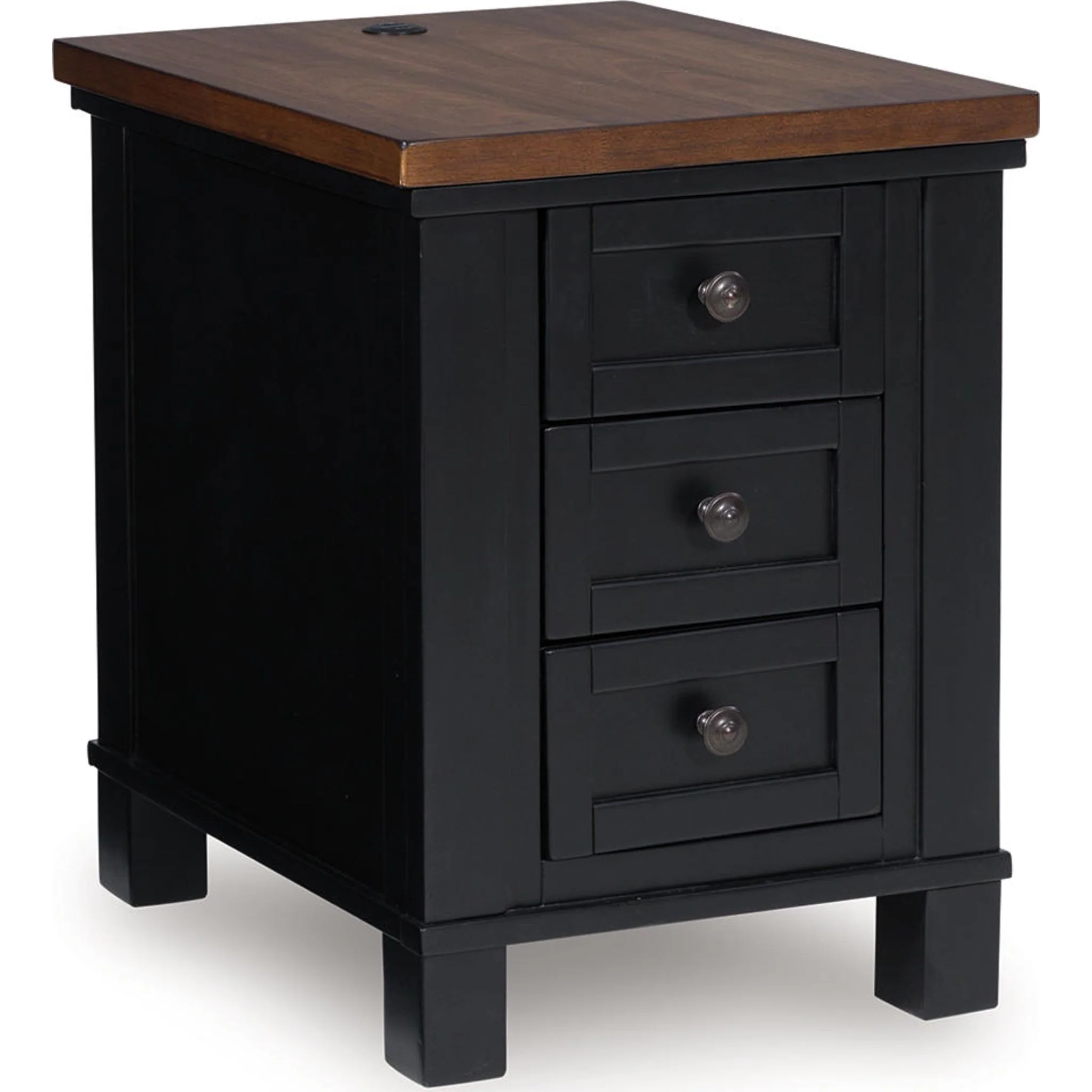 Wildenauer Chairside End Table - Brown/Black - Image 3