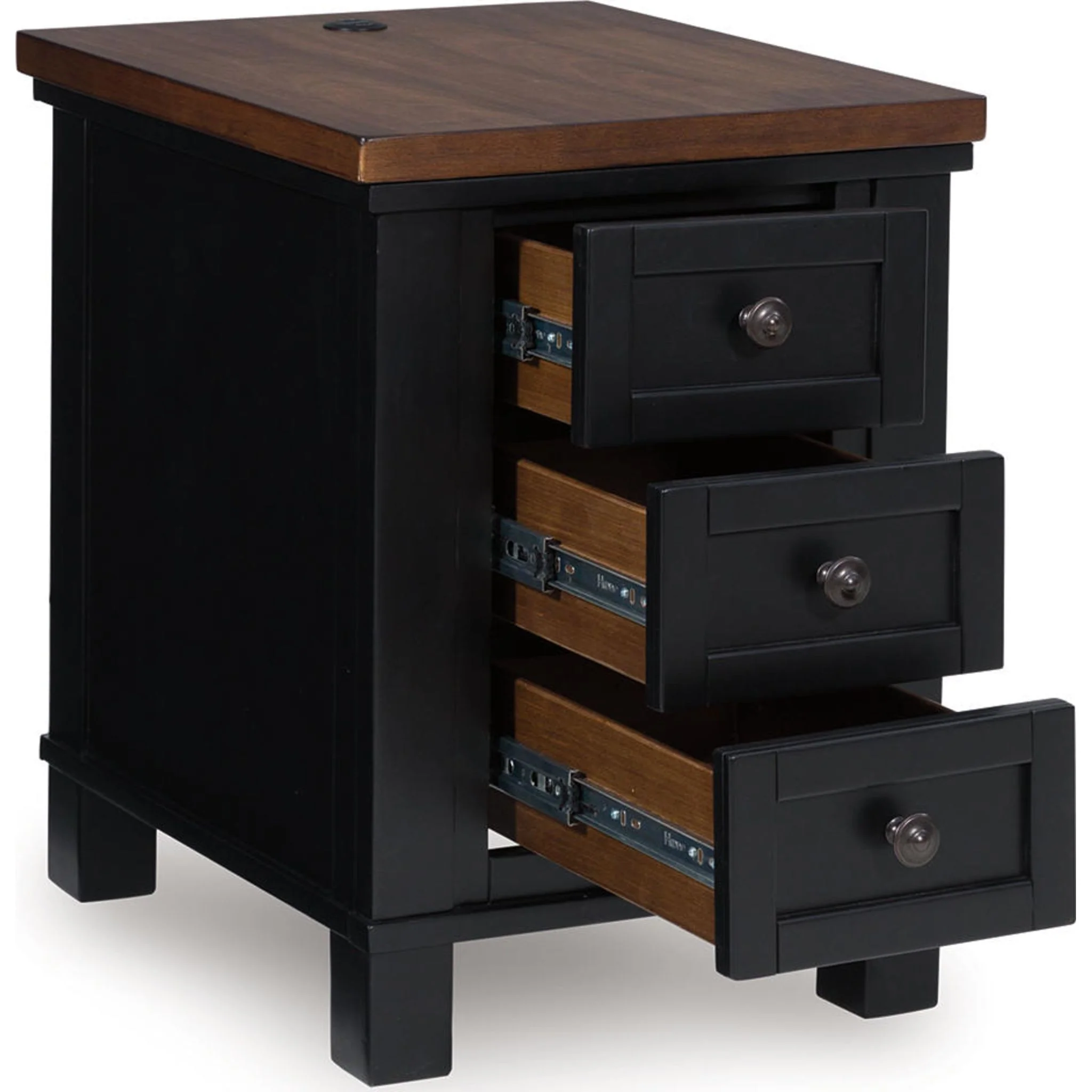 Wildenauer Chairside End Table - Brown/Black - Image 4